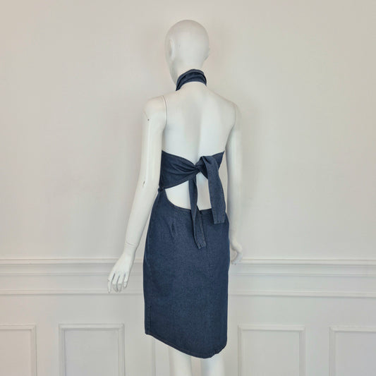 Romeo Gigli | Abito in denim scollo all'americana