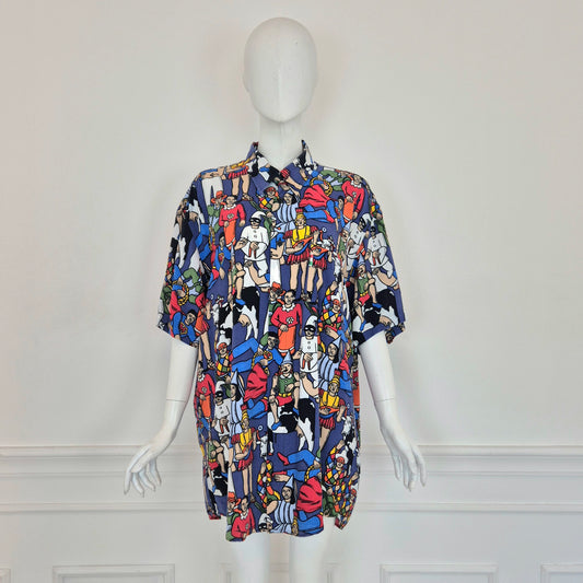 Moschino | Camicia stampa "maschere"