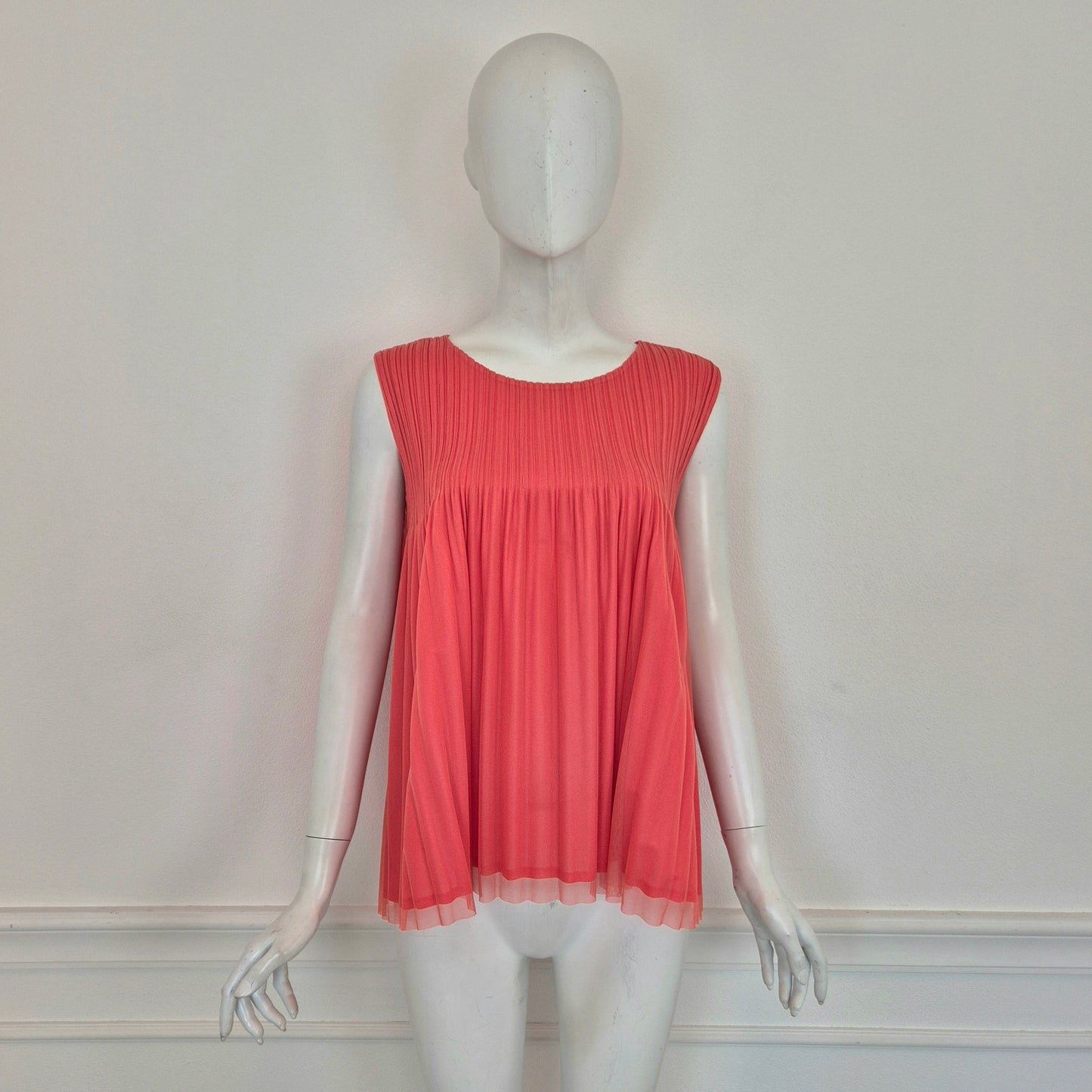 Pleats Please Issey Miyake | Top plissè doppio strato