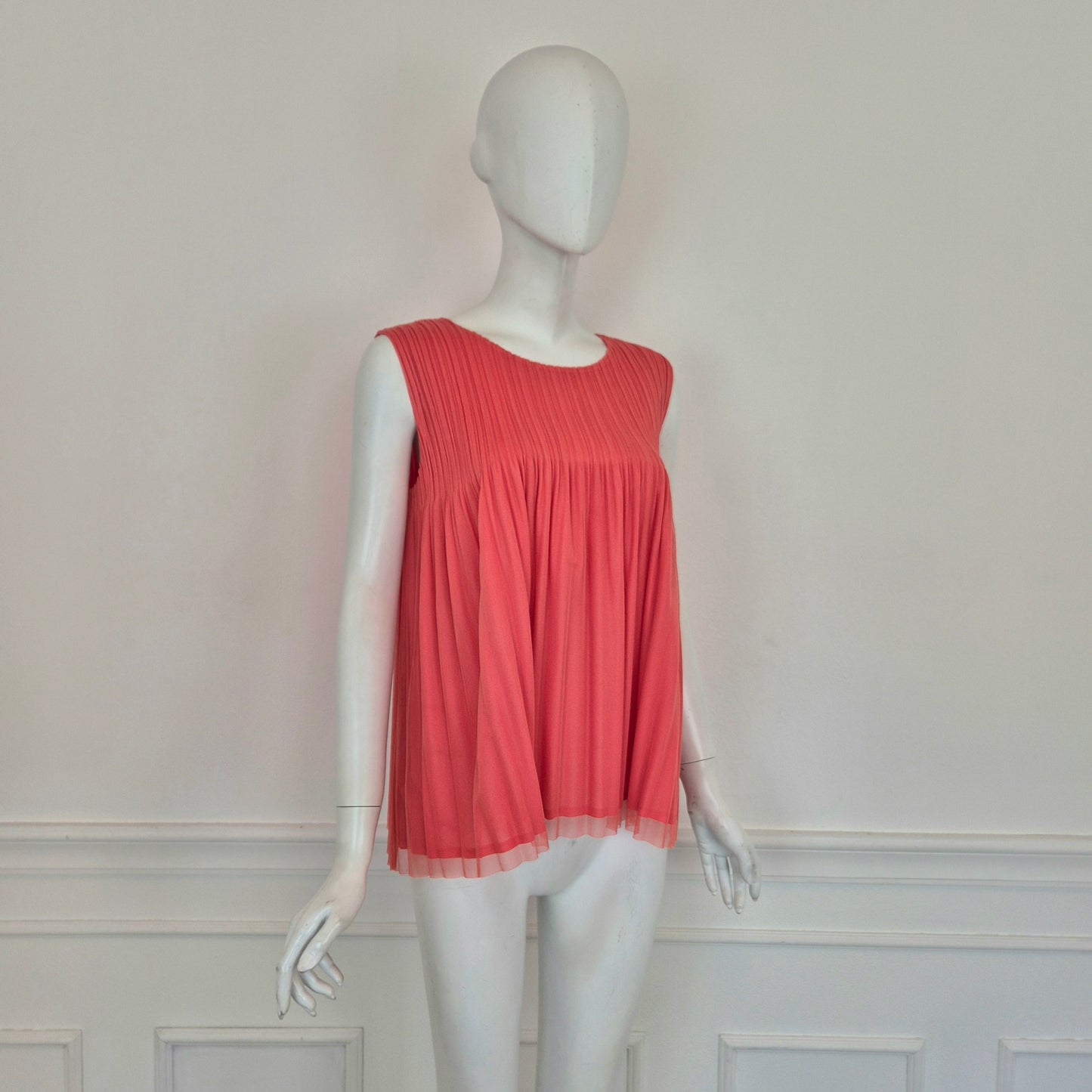 Pleats Please Issey Miyake | Top plissè doppio strato