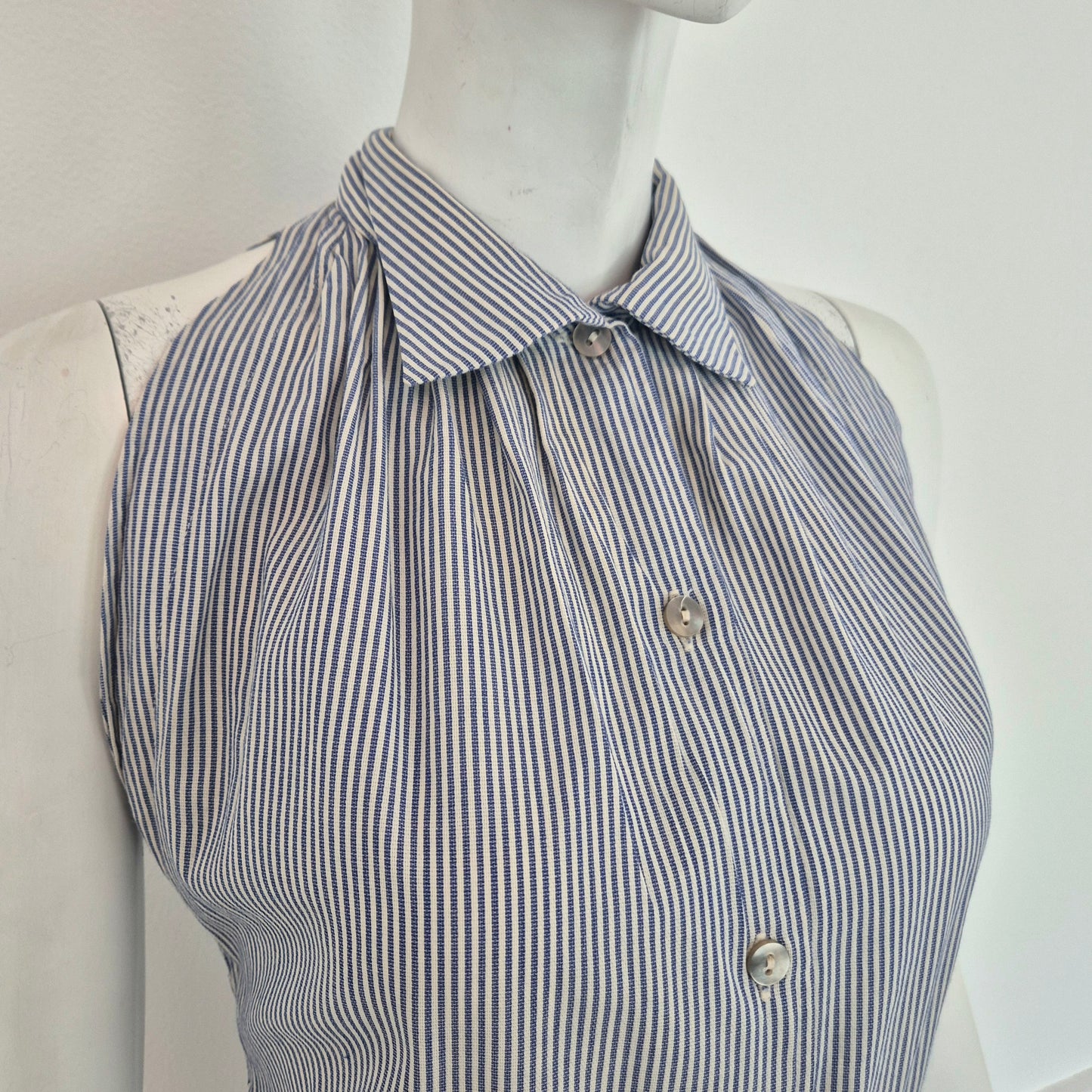 Romeo Gigli | Camicetta microriga bianco/blu