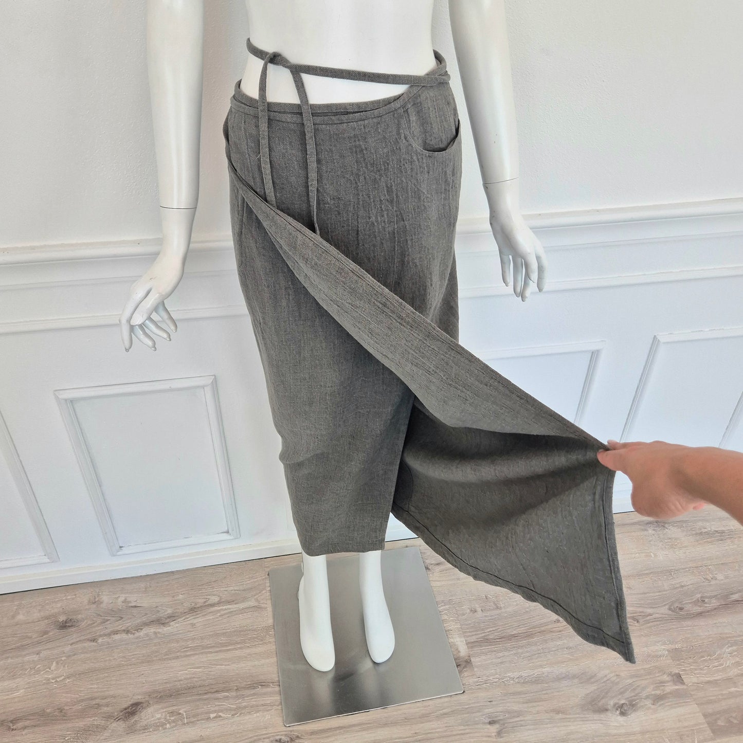 Jil Sander | Gonna lunga vintage puro lino