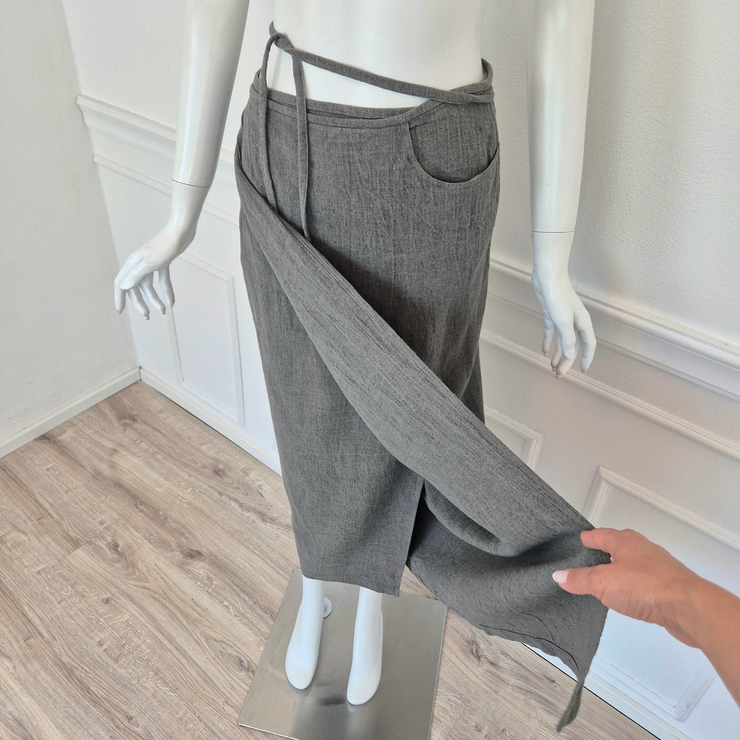 Jil Sander | Gonna lunga vintage puro lino