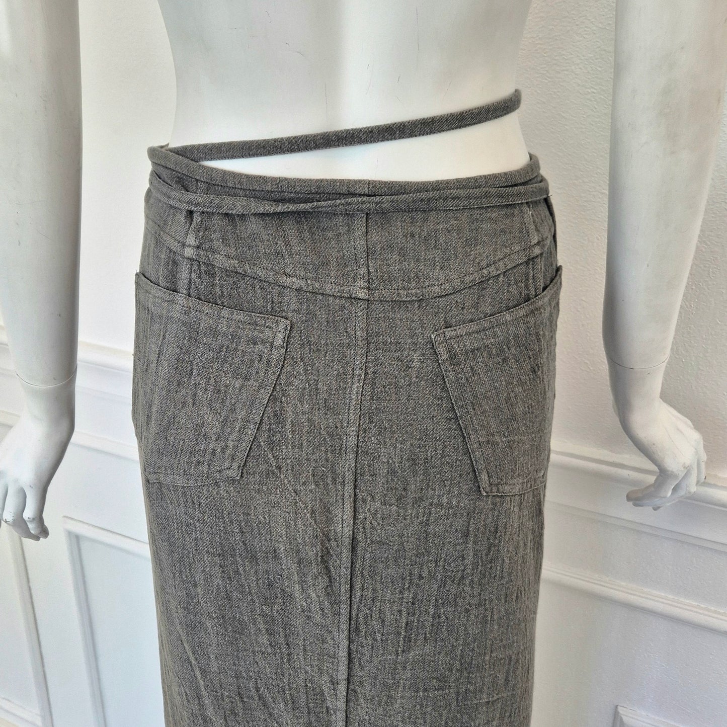 Jil Sander | Gonna lunga vintage puro lino