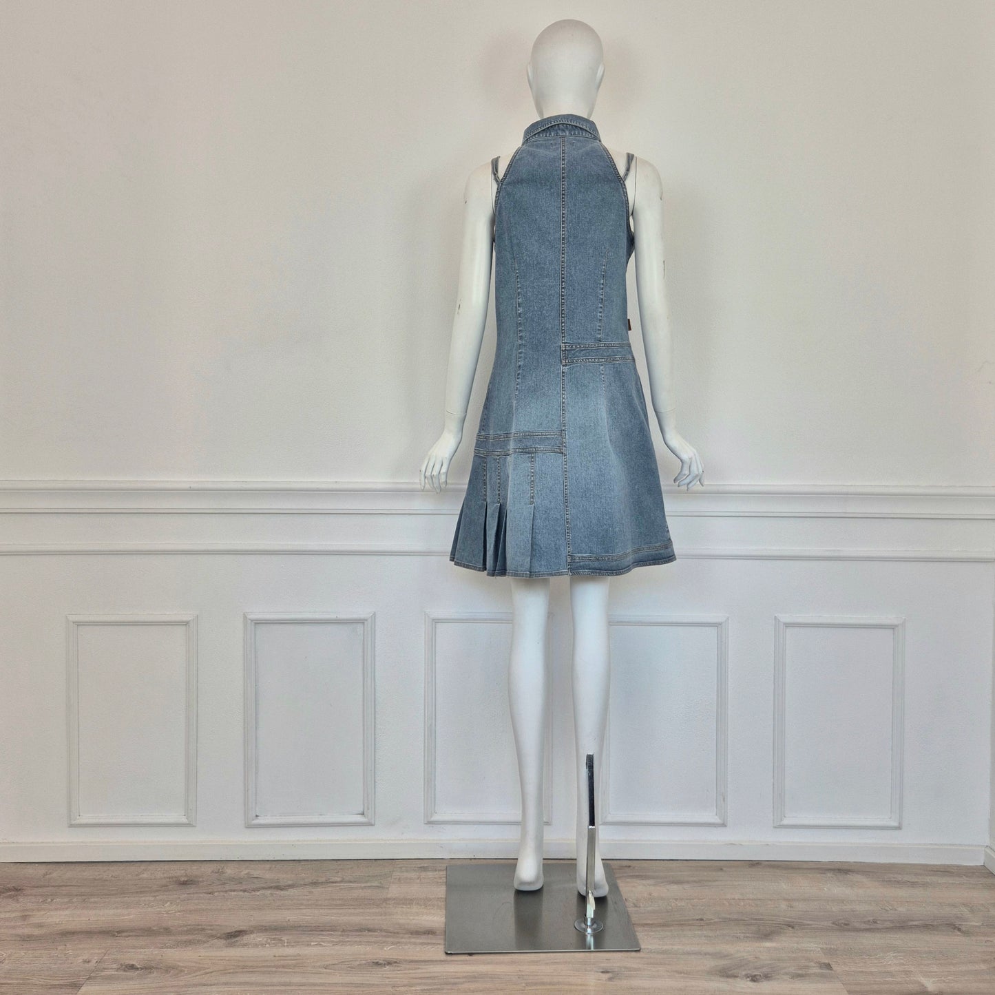 Moschino | Abito in denim con cut out e colletto