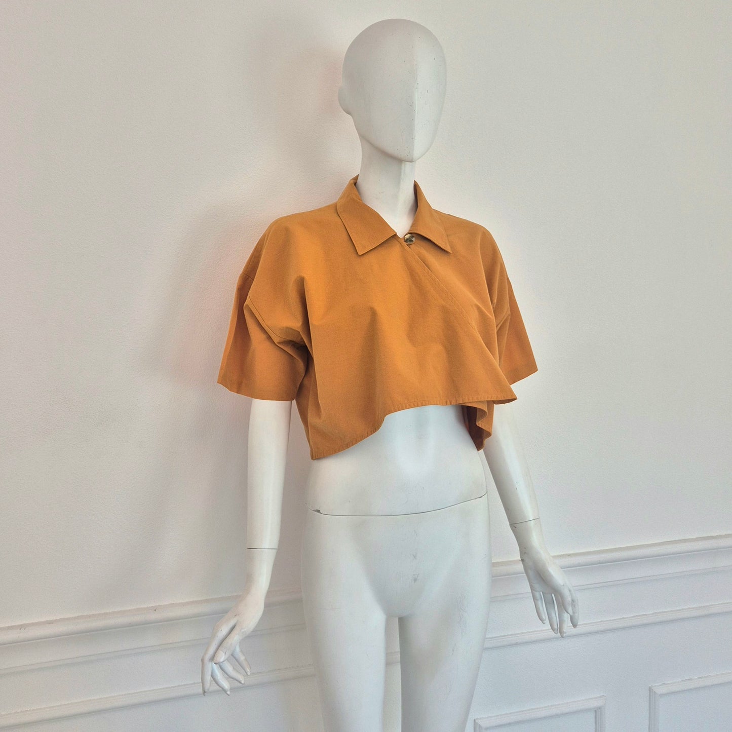 Romeo Gigli | Camicetta cropped zafferano