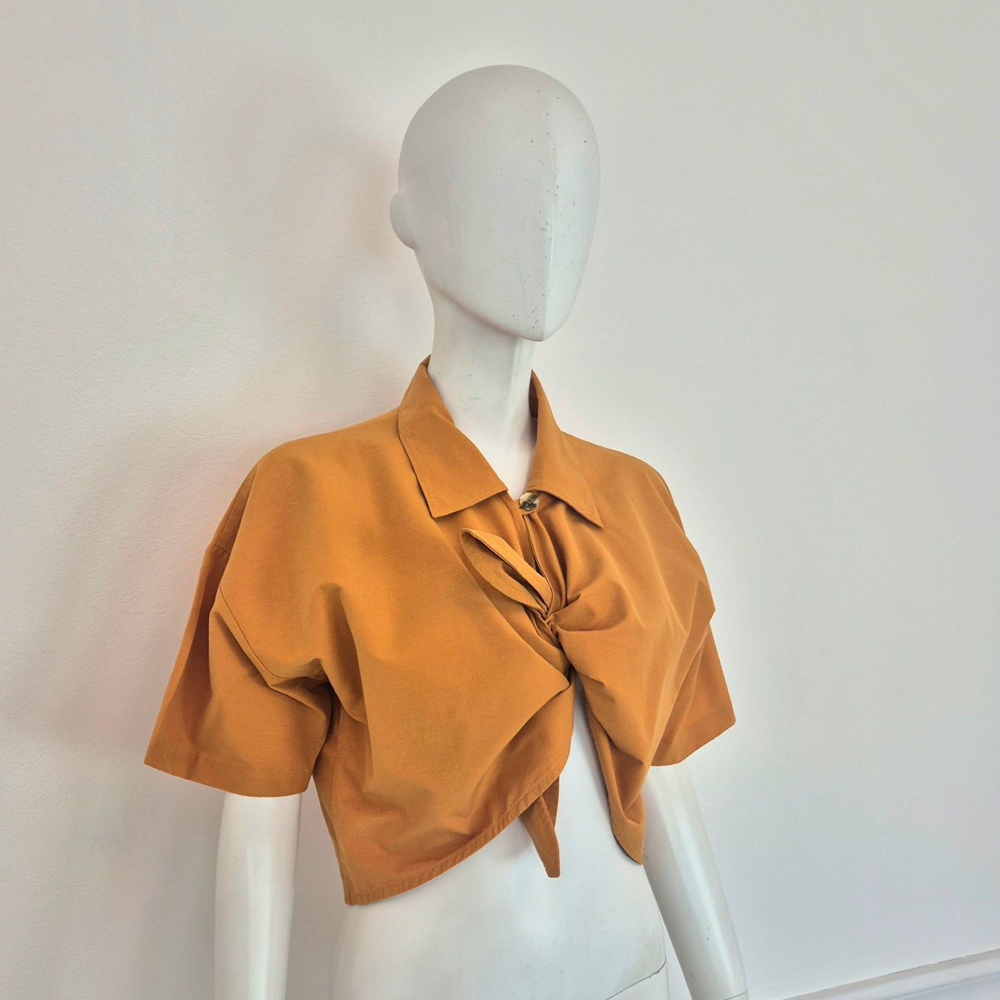 Romeo Gigli | Camicetta cropped zafferano