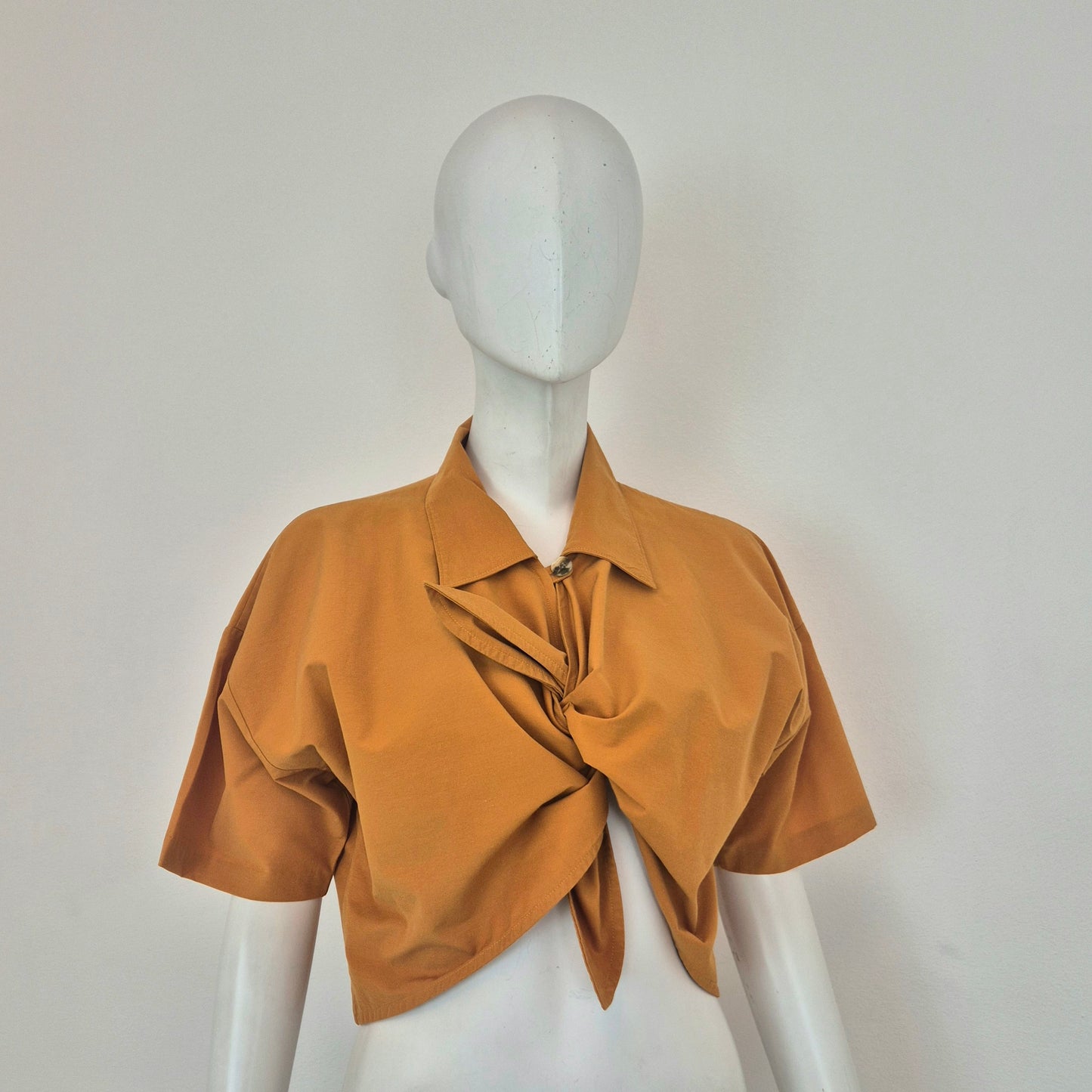 Romeo Gigli | Camicetta cropped zafferano
