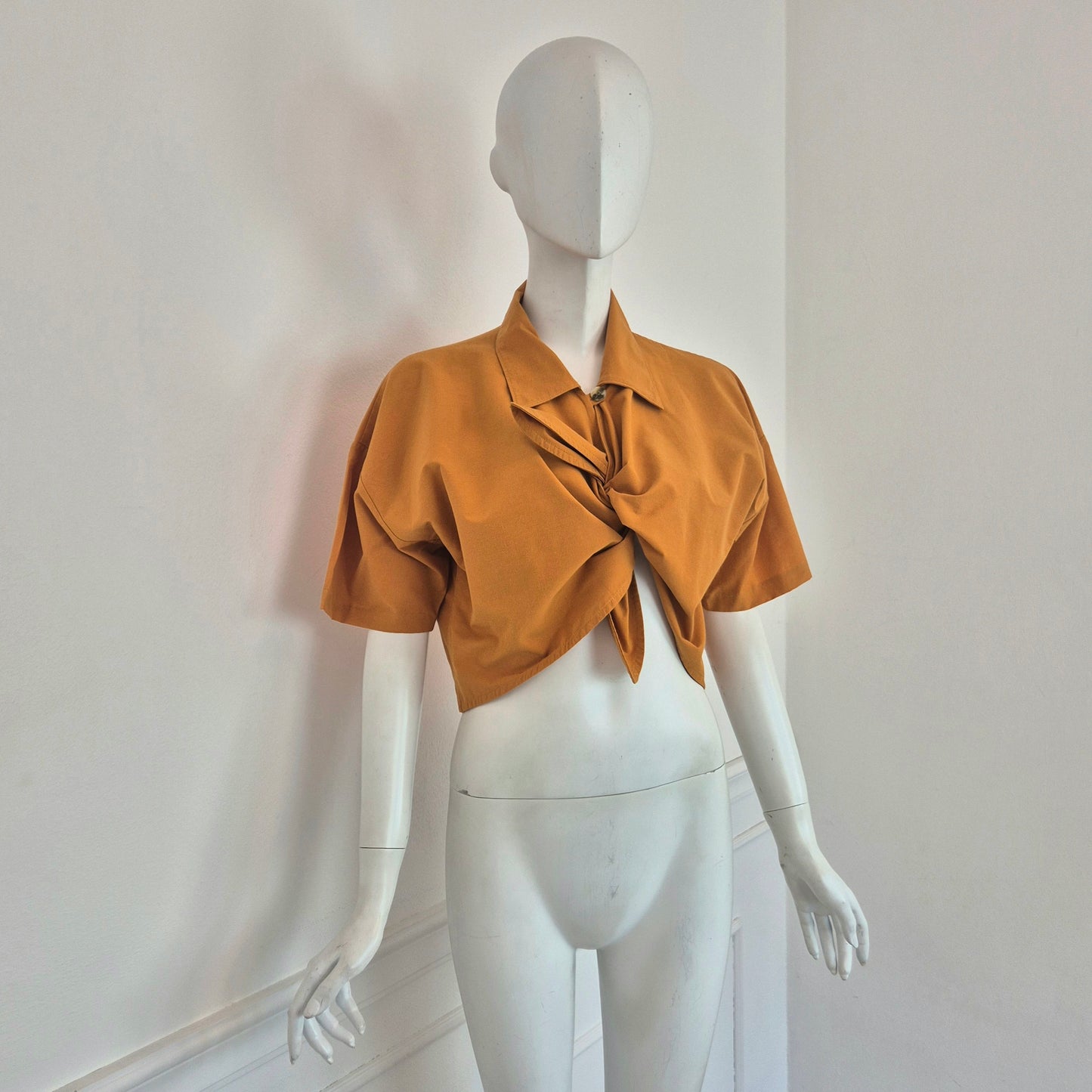 Romeo Gigli | Camicetta cropped zafferano