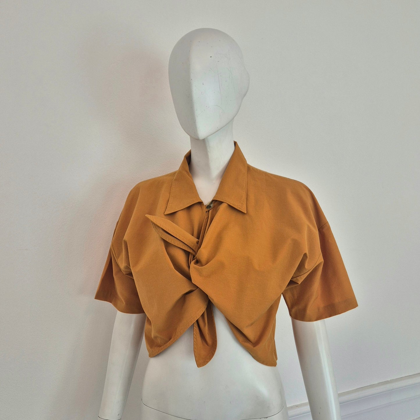 Romeo Gigli | Camicetta cropped zafferano
