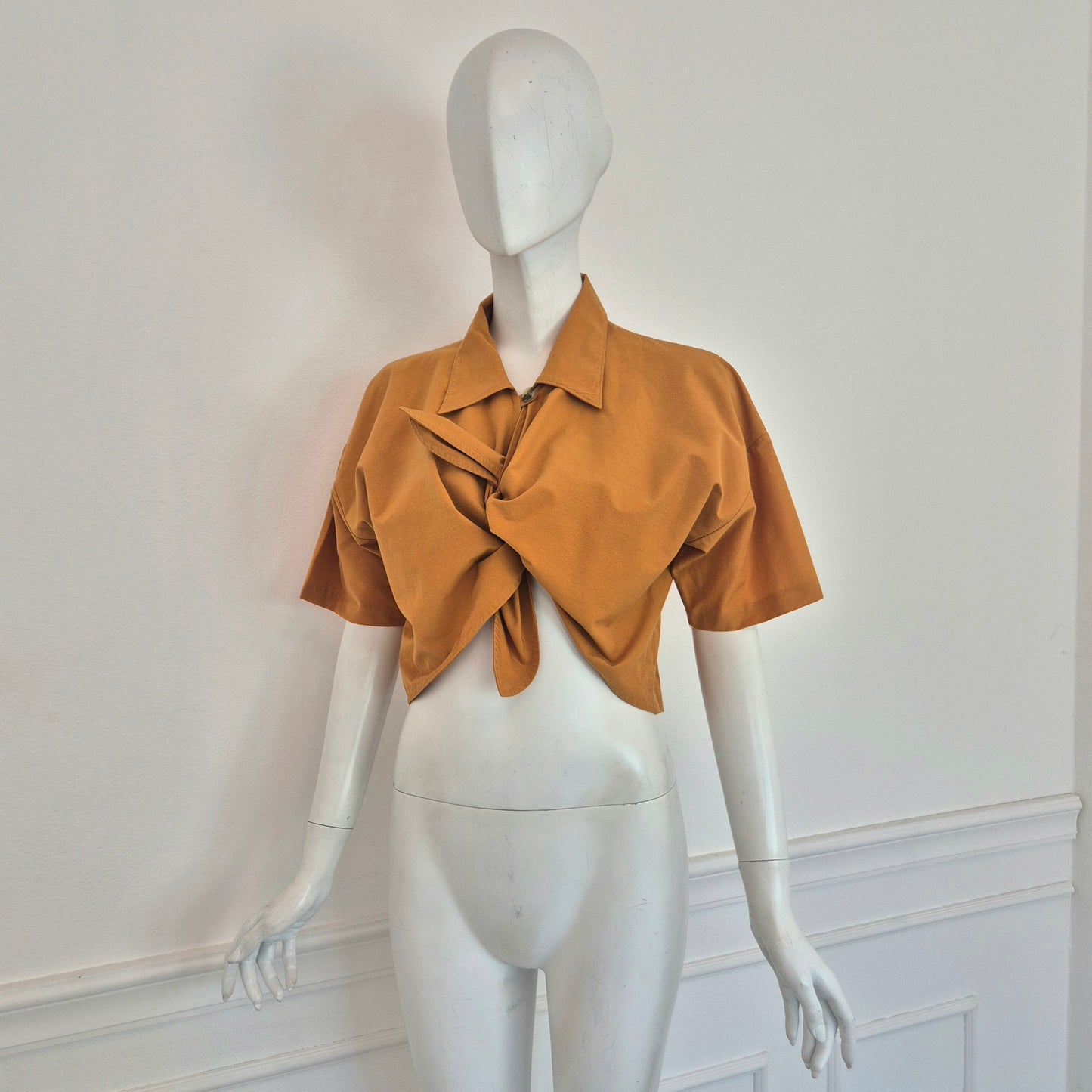 Romeo Gigli | Camicetta cropped zafferano