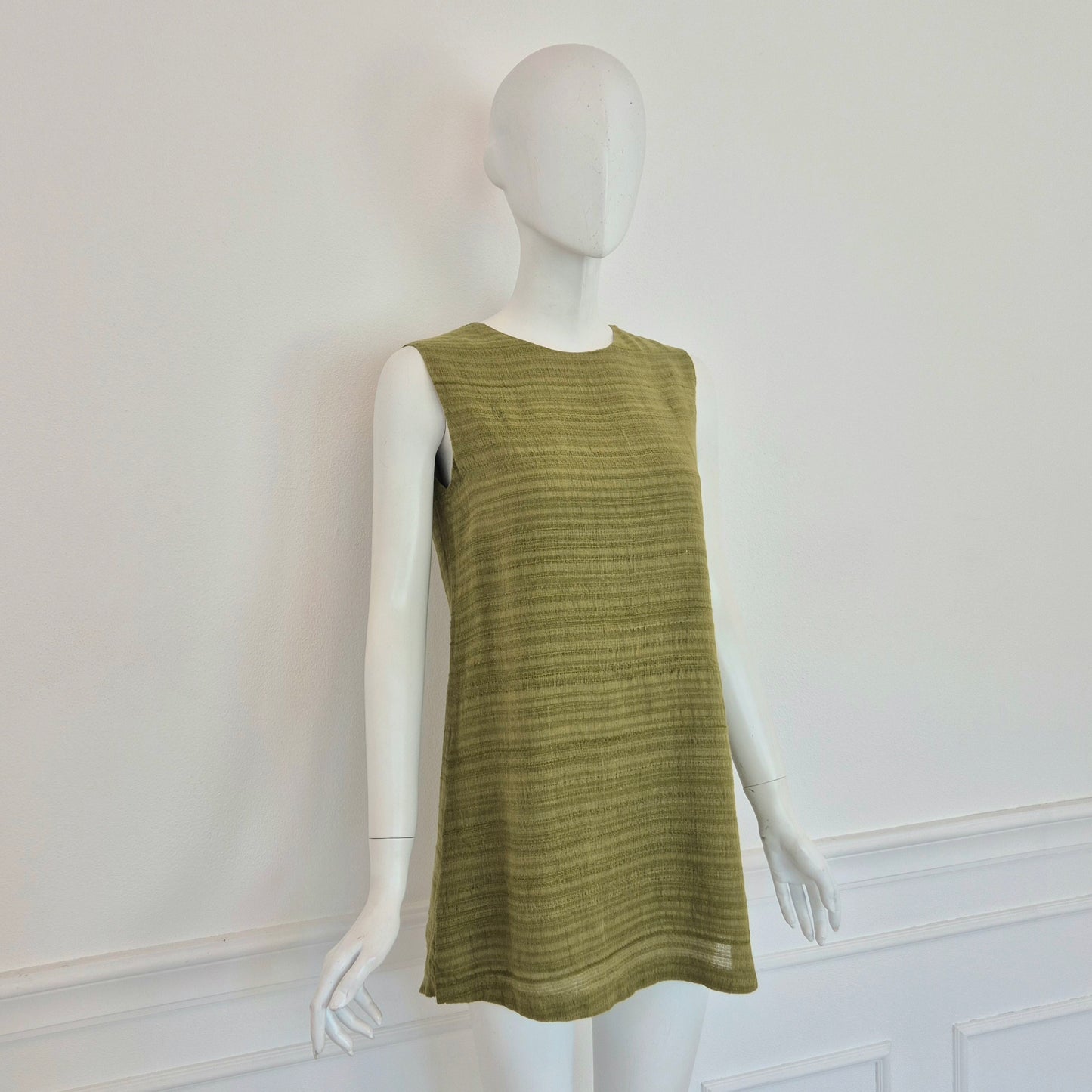 Romeo Gigli | Top verde tessuto grezzo
