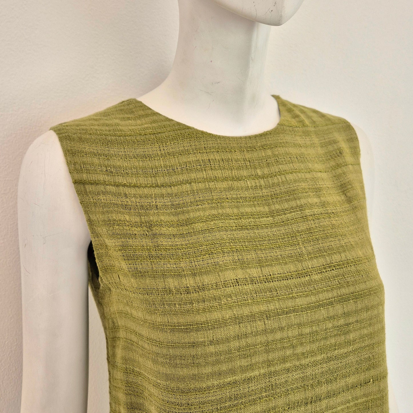 Romeo Gigli | Top verde tessuto grezzo