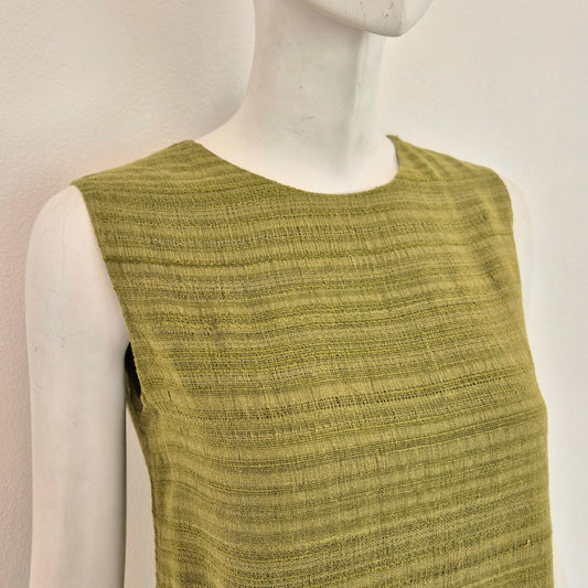 Romeo Gigli | Top verde tessuto grezzo