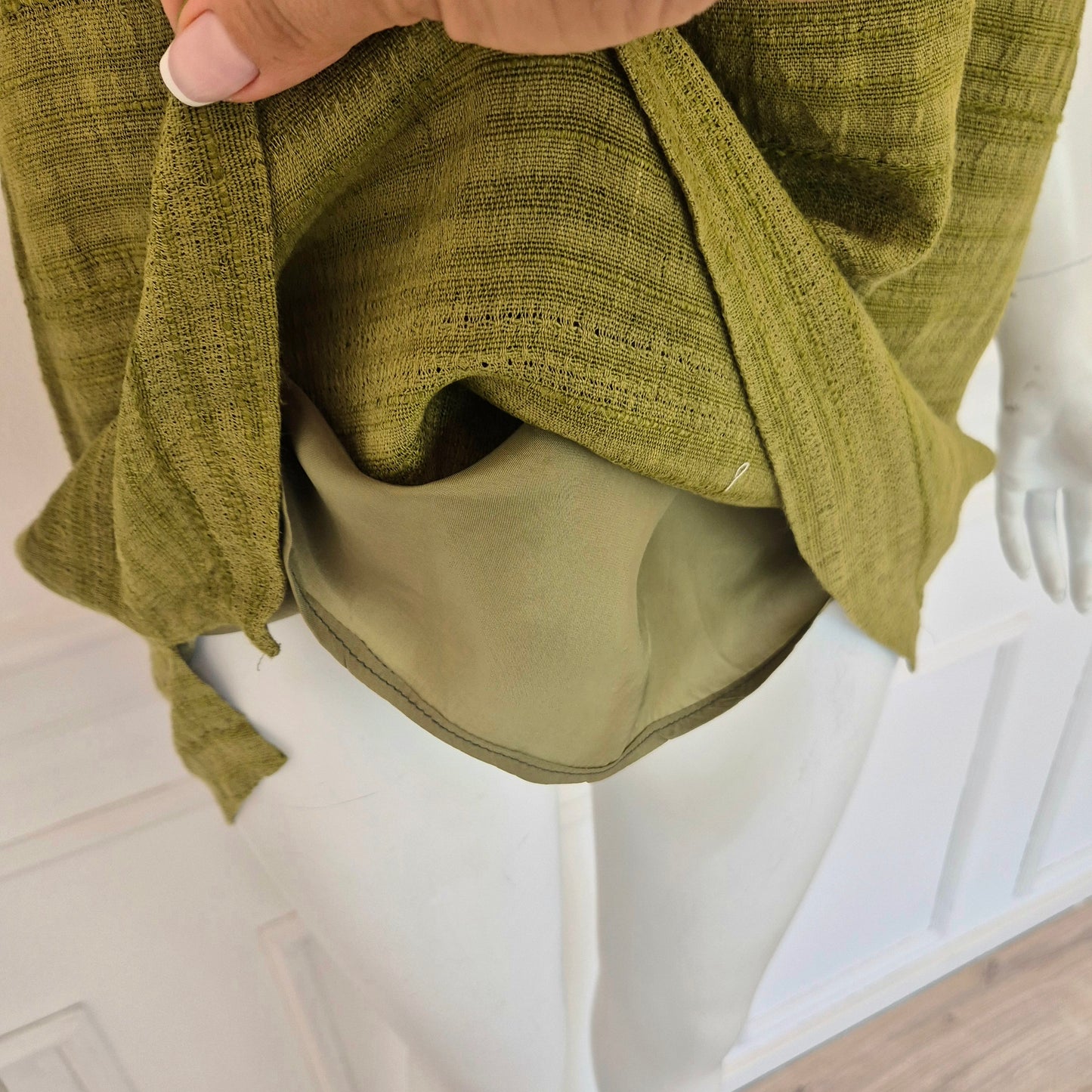 Romeo Gigli | Top verde tessuto grezzo