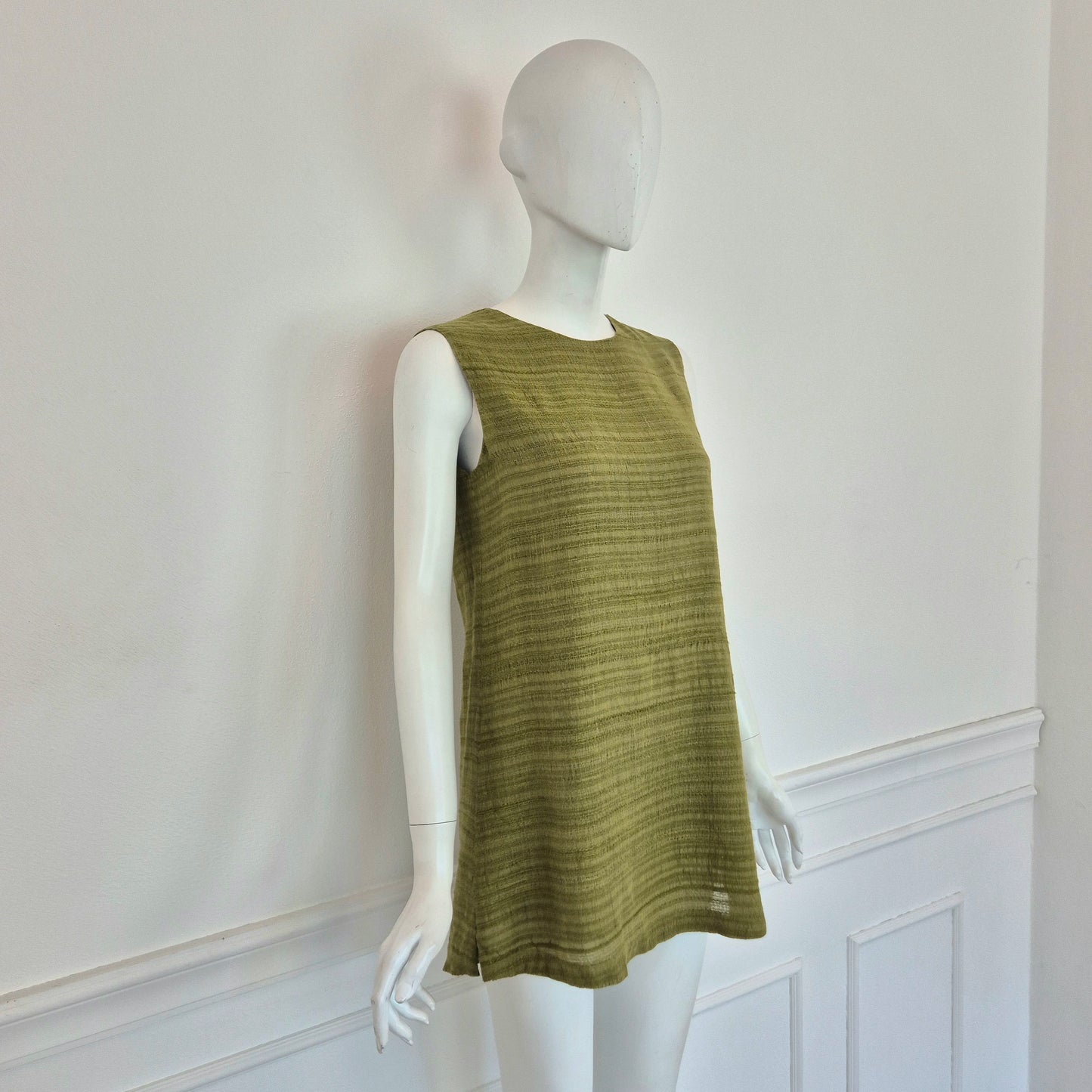 Romeo Gigli | Top verde tessuto grezzo