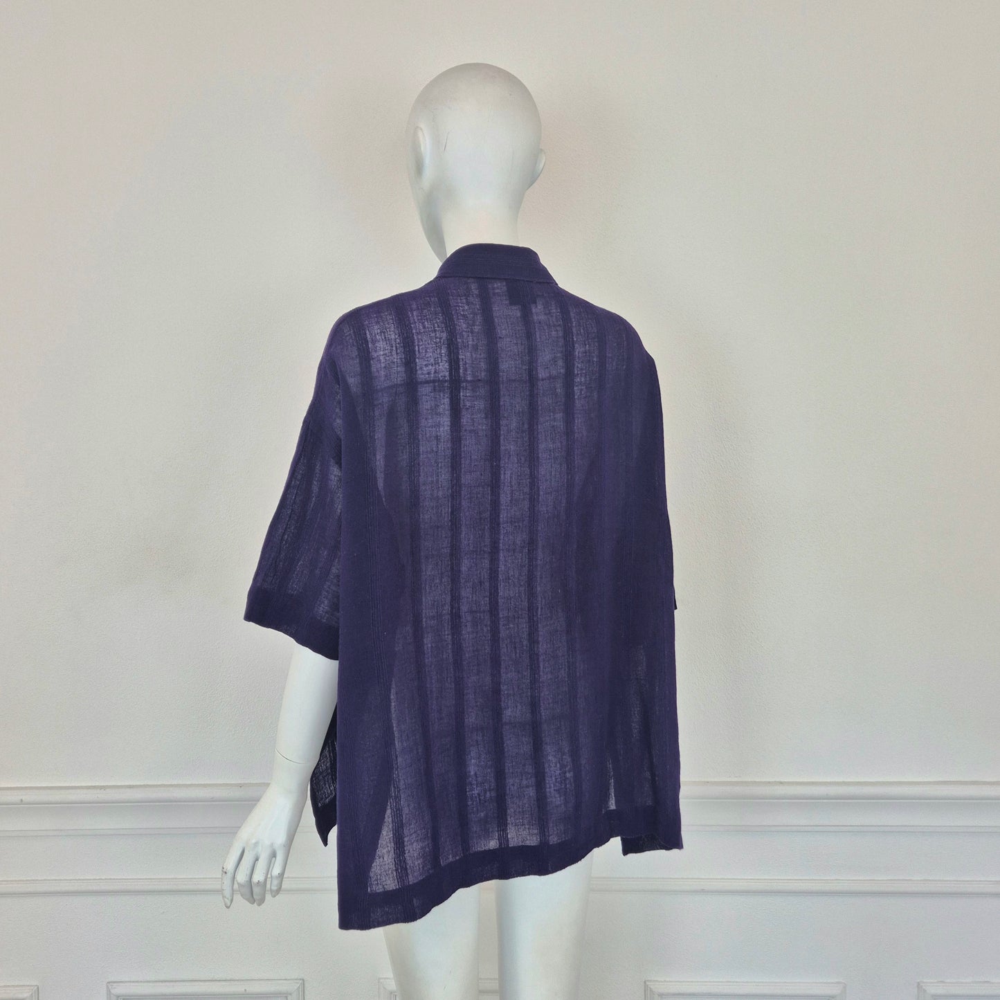 Romeo Gigli | Camicia estiva cotone garzato viola