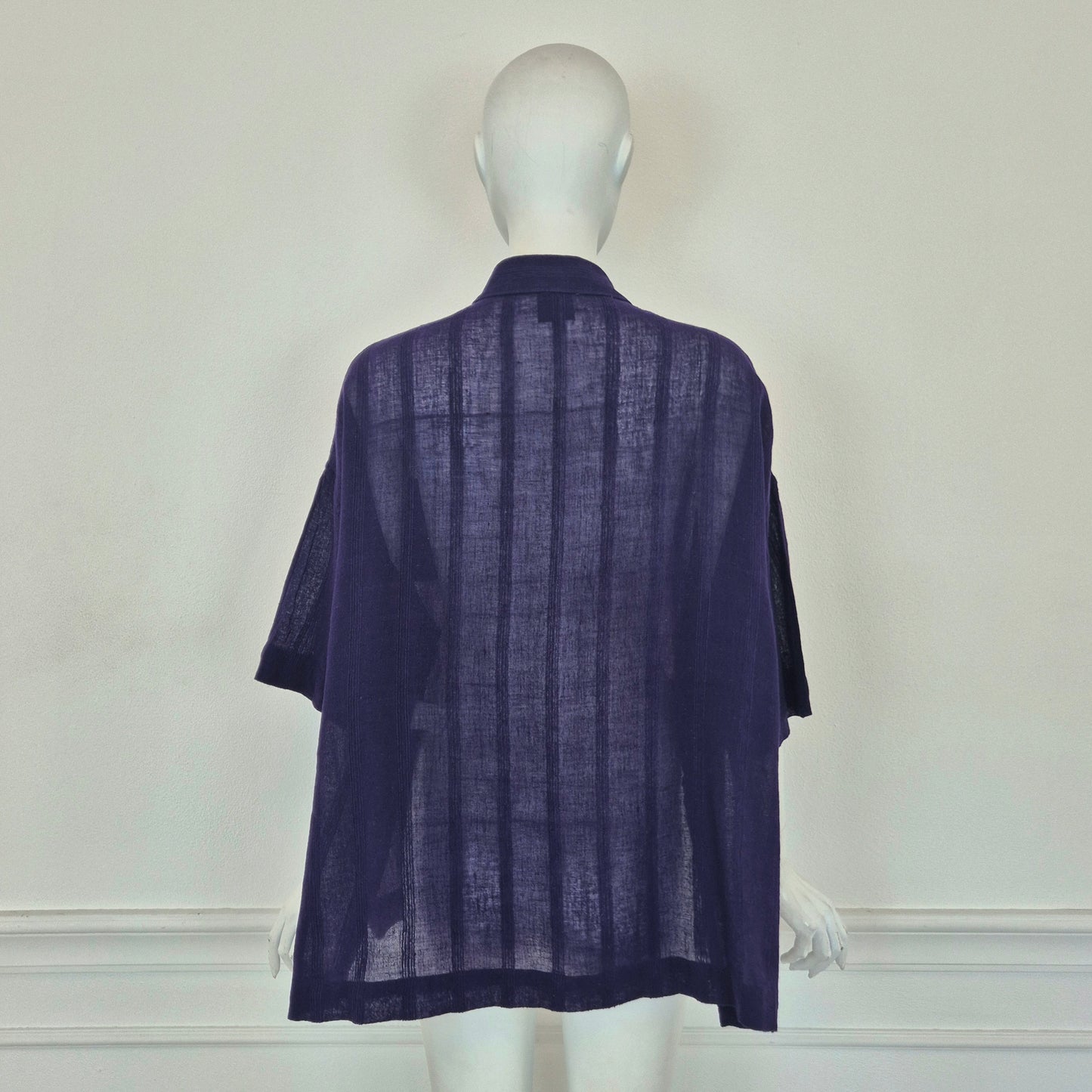 Romeo Gigli | Camicia estiva cotone garzato viola