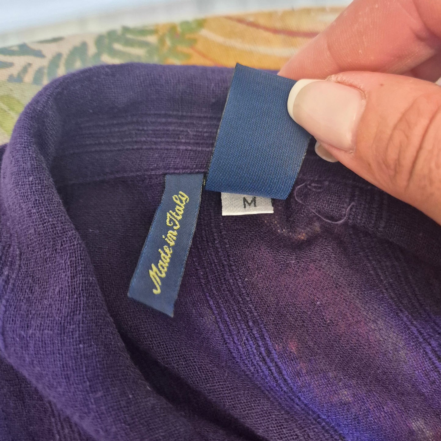 Romeo Gigli | Camicia estiva cotone garzato viola