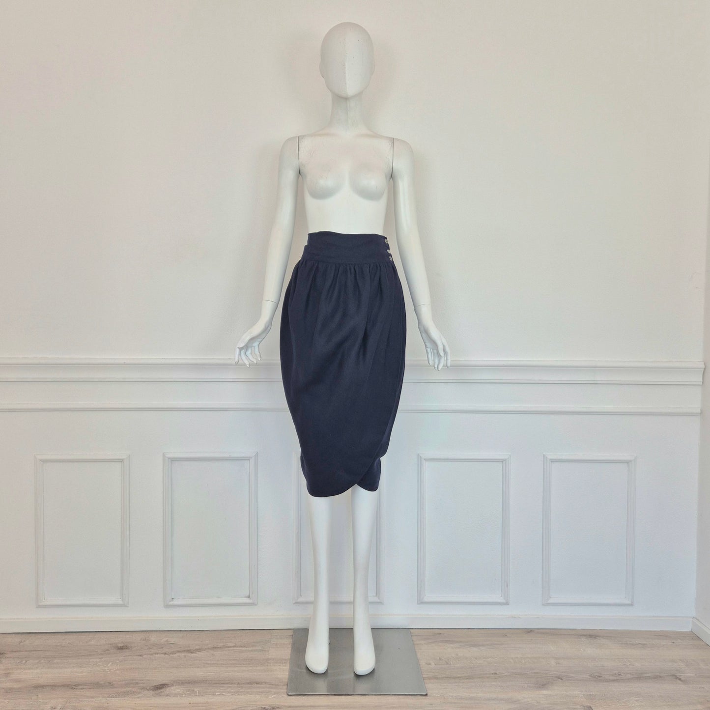 Romeo Gigli | Tulip skirt lino blu