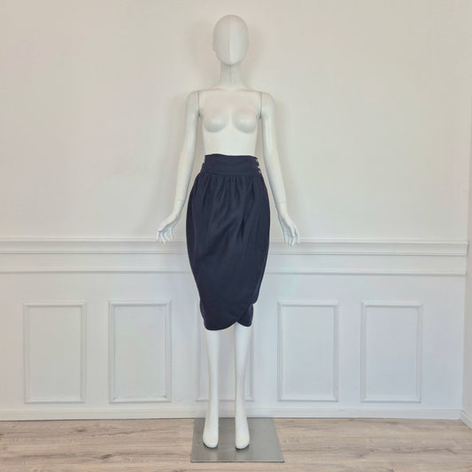 Romeo Gigli | Tulip skirt lino blu