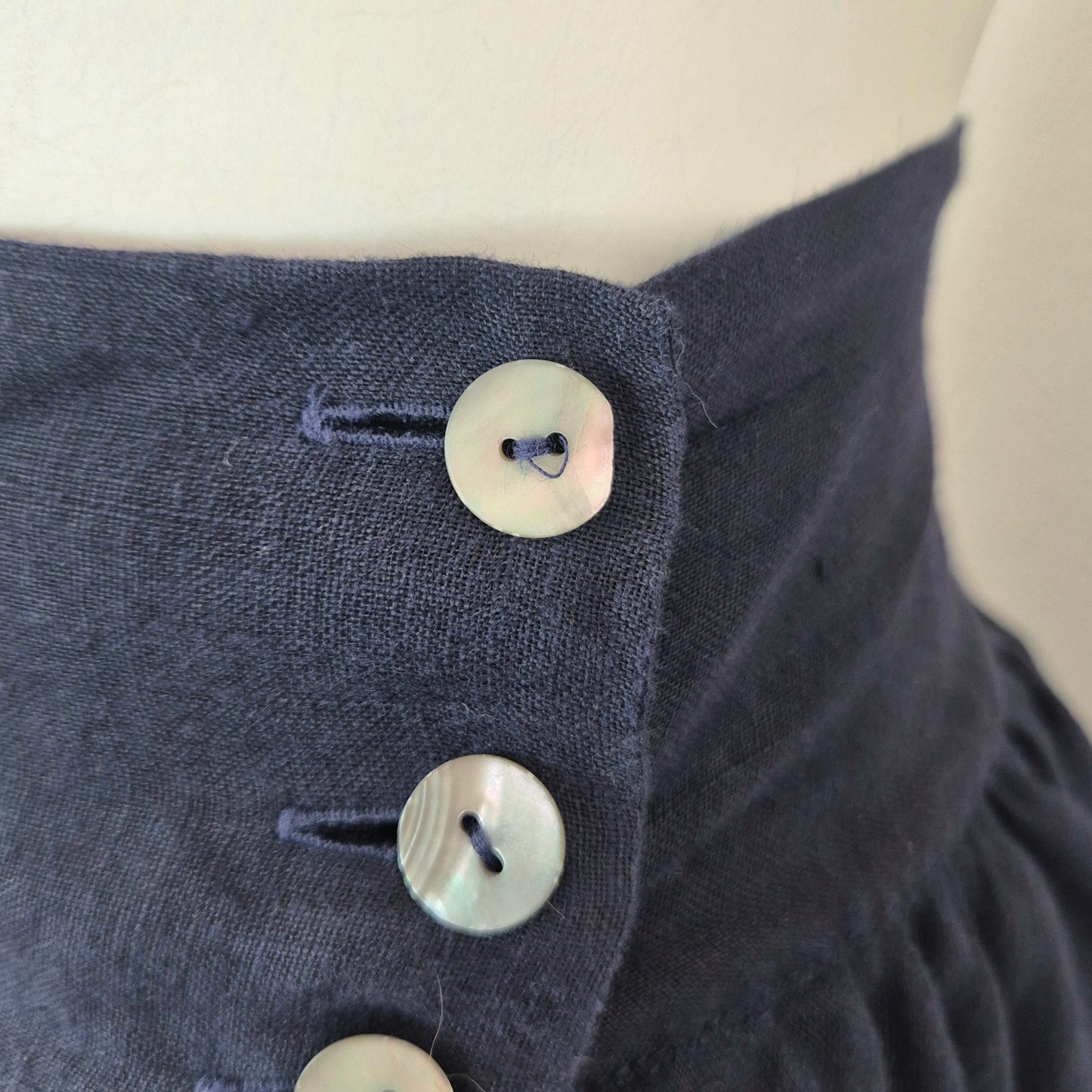 Romeo Gigli | Tulip skirt lino blu