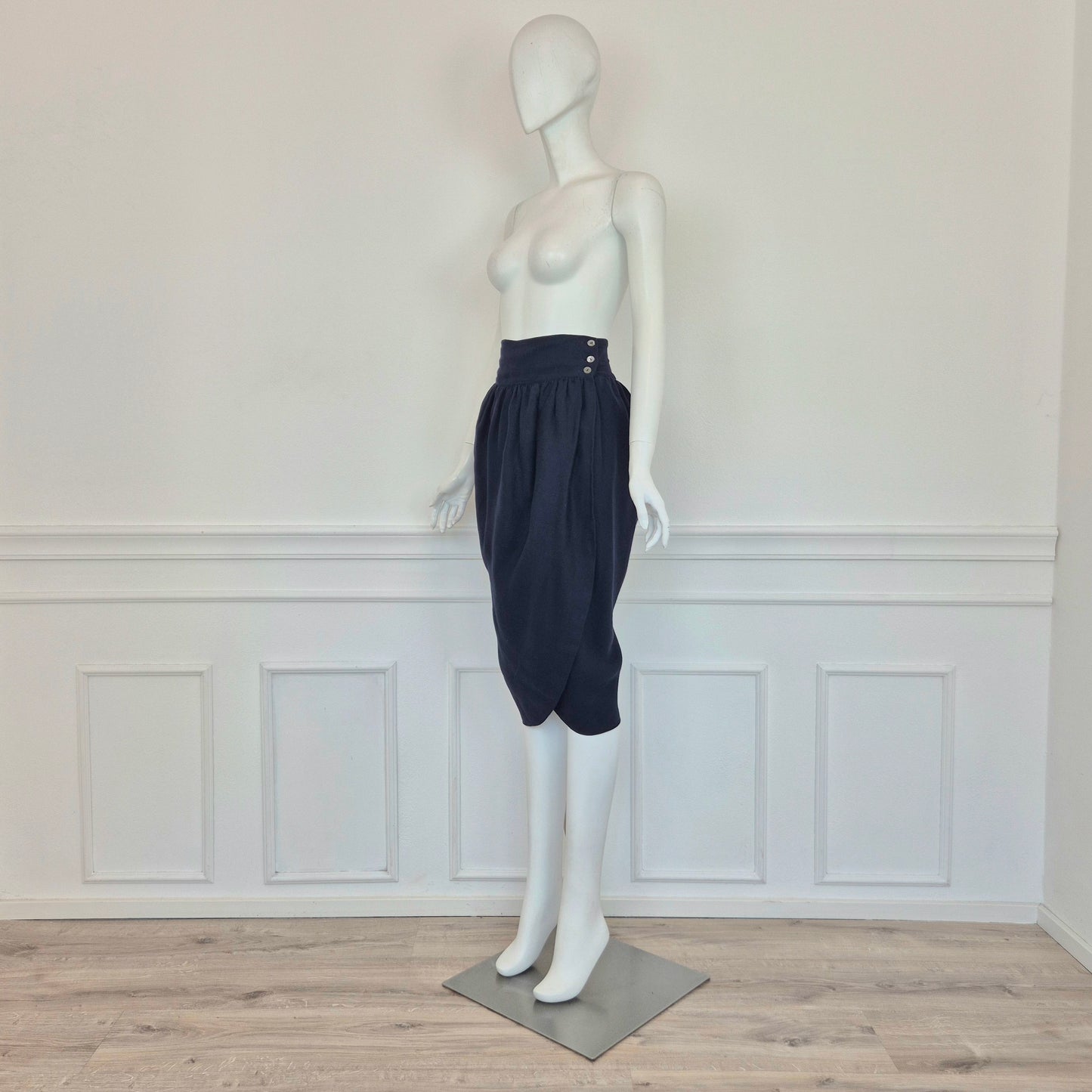 Romeo Gigli | Tulip skirt lino blu
