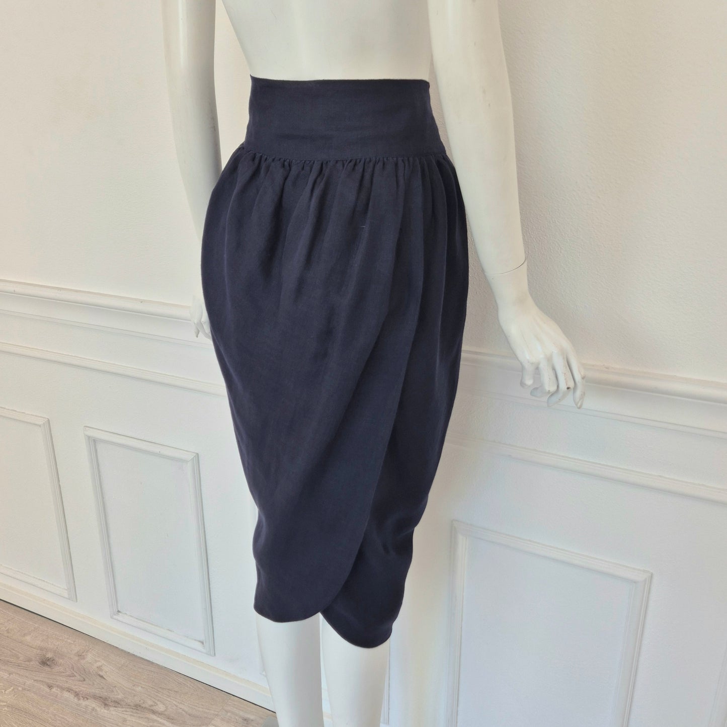 Romeo Gigli | Tulip skirt lino blu