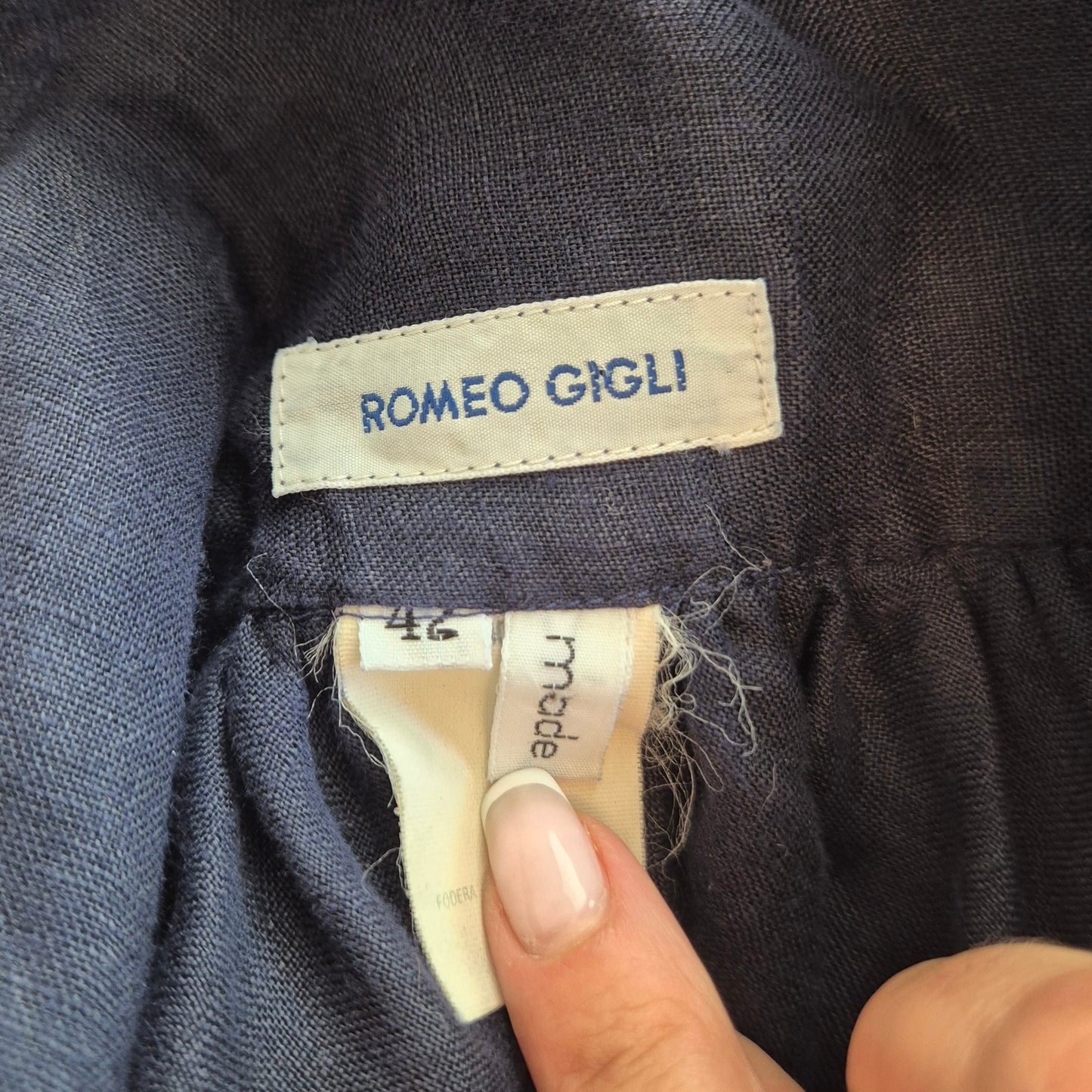 Romeo Gigli | Tulip skirt lino blu
