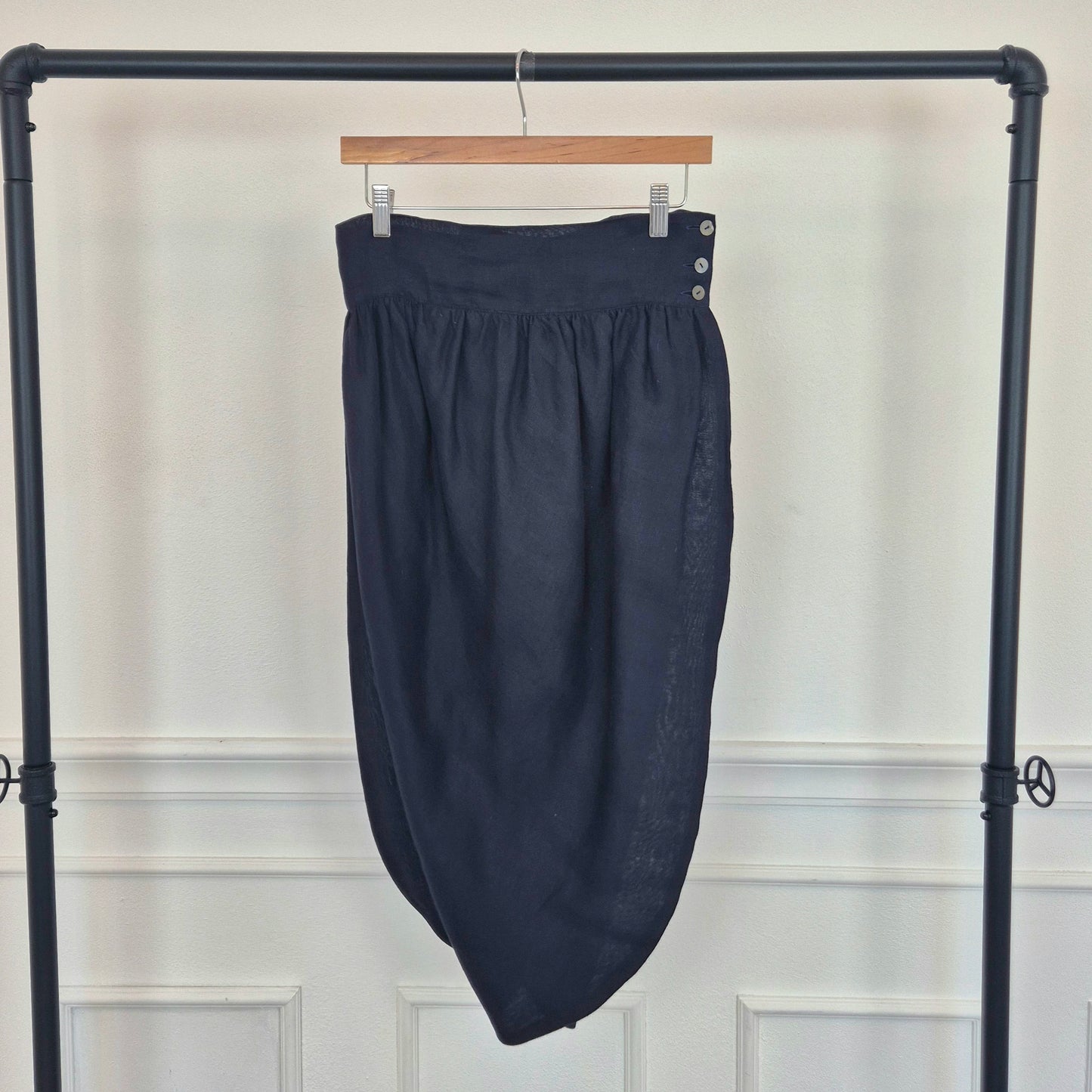 Romeo Gigli | Tulip skirt lino blu