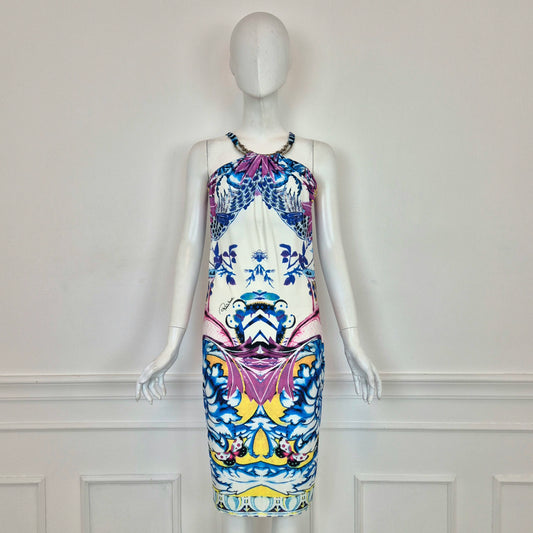 Roberto Cavalli | Abito con collare in metallo 2014