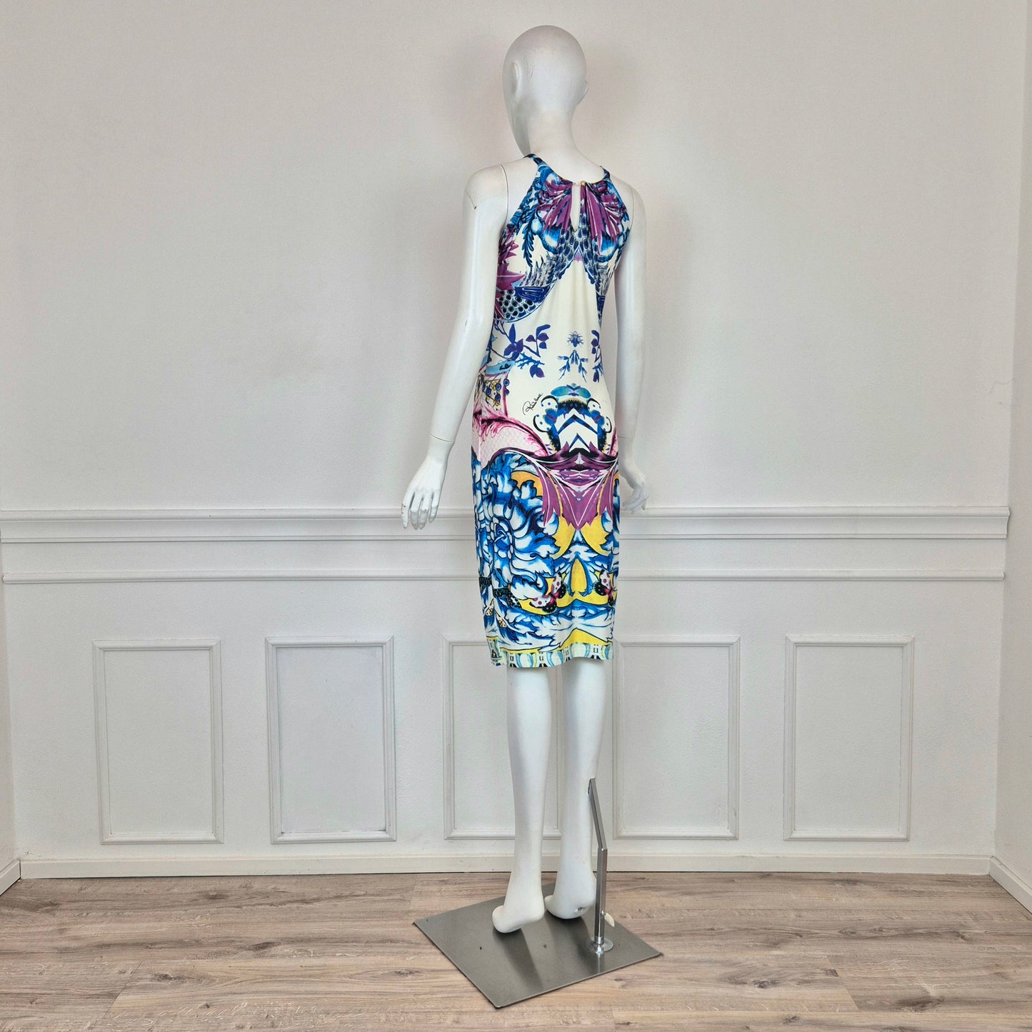 Roberto Cavalli | Abito con collare in metallo 2014
