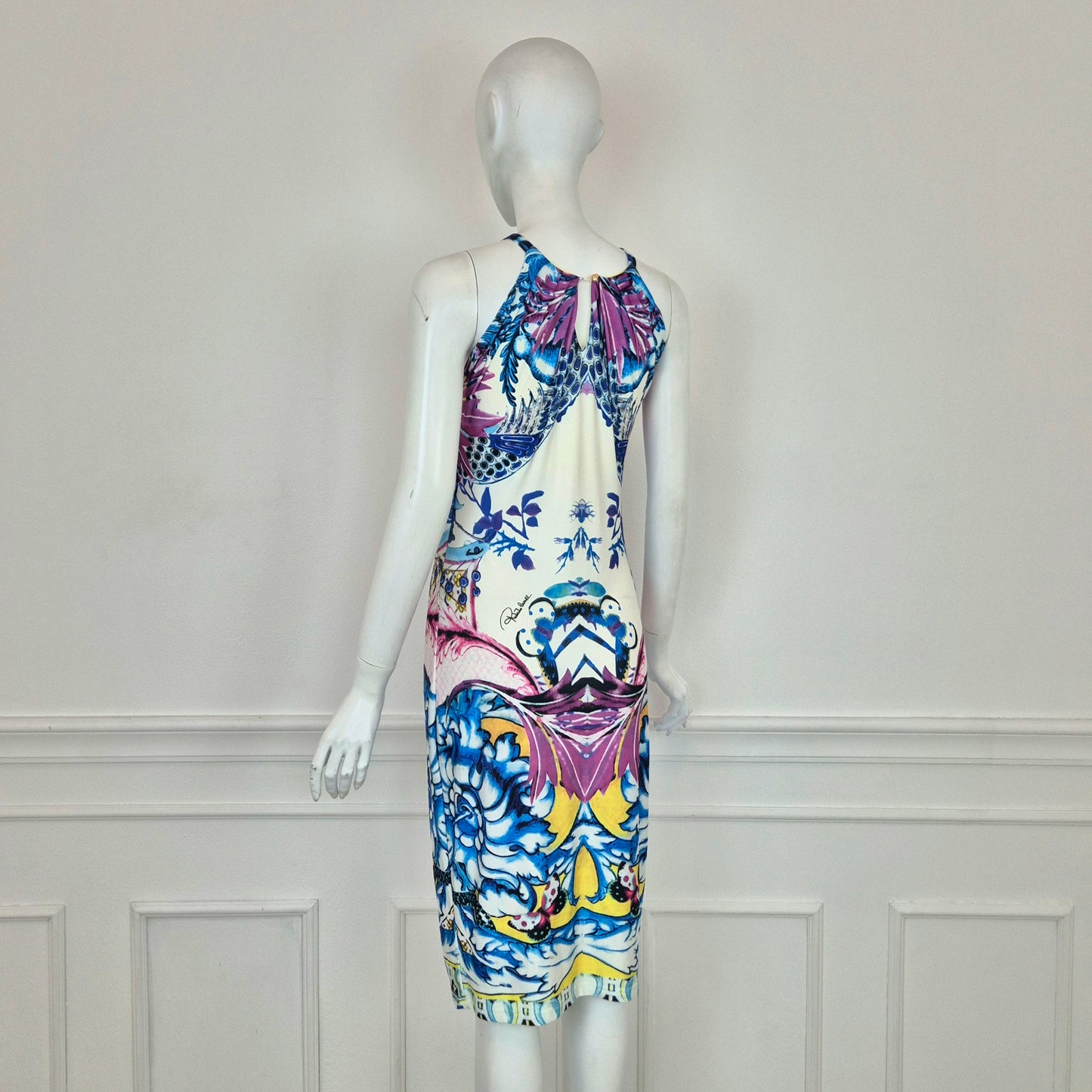 Roberto Cavalli | Abito con collare in metallo 2014