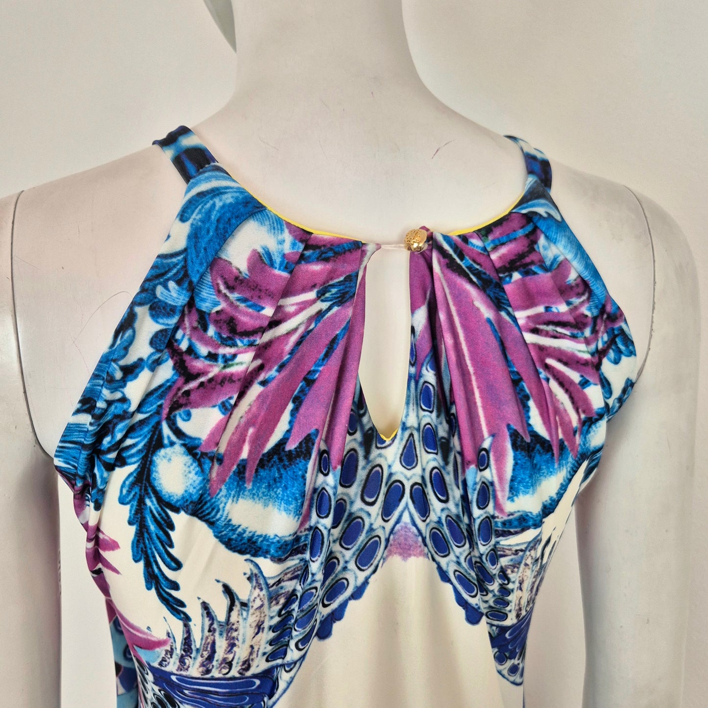 Roberto Cavalli | Abito con collare in metallo 2014