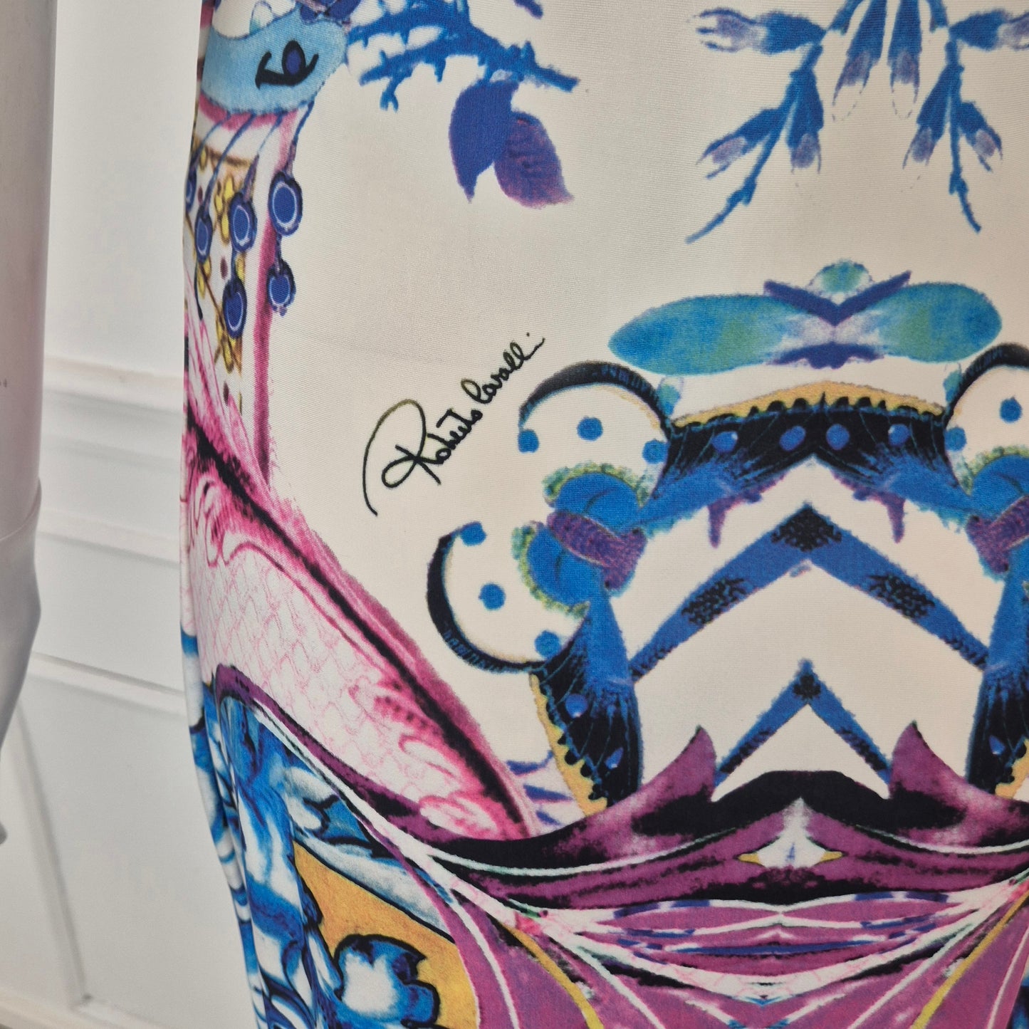 Roberto Cavalli | Abito con collare in metallo 2014