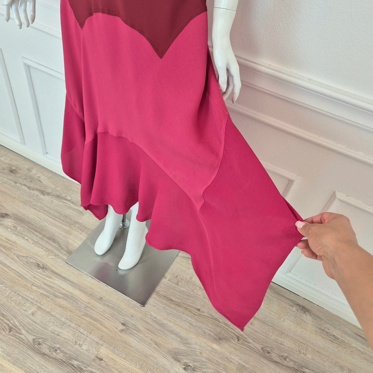 Yves Saint Laurent | Abito in viscosa tre colori 2003