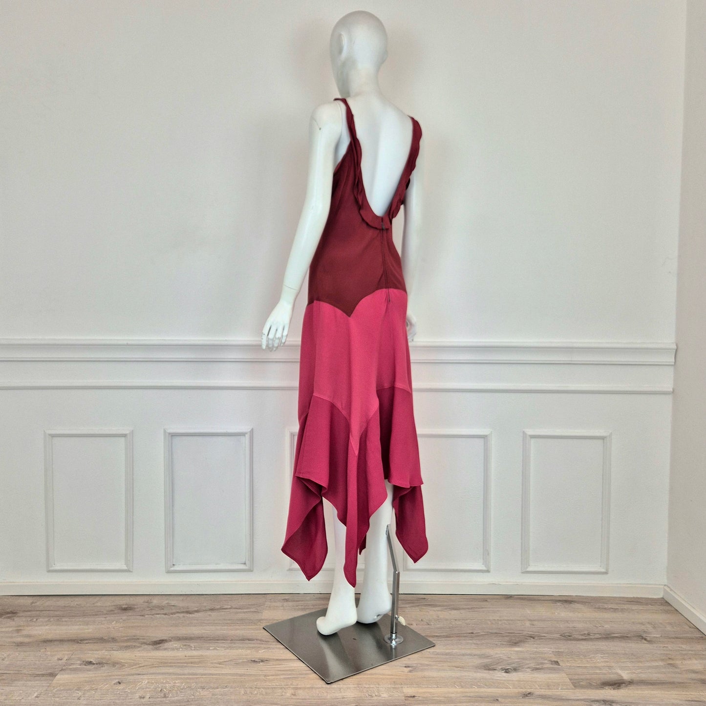 Yves Saint Laurent | Abito in viscosa tre colori 2003