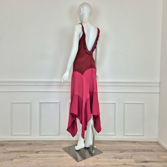 Yves Saint Laurent | Abito in viscosa tre colori 2003