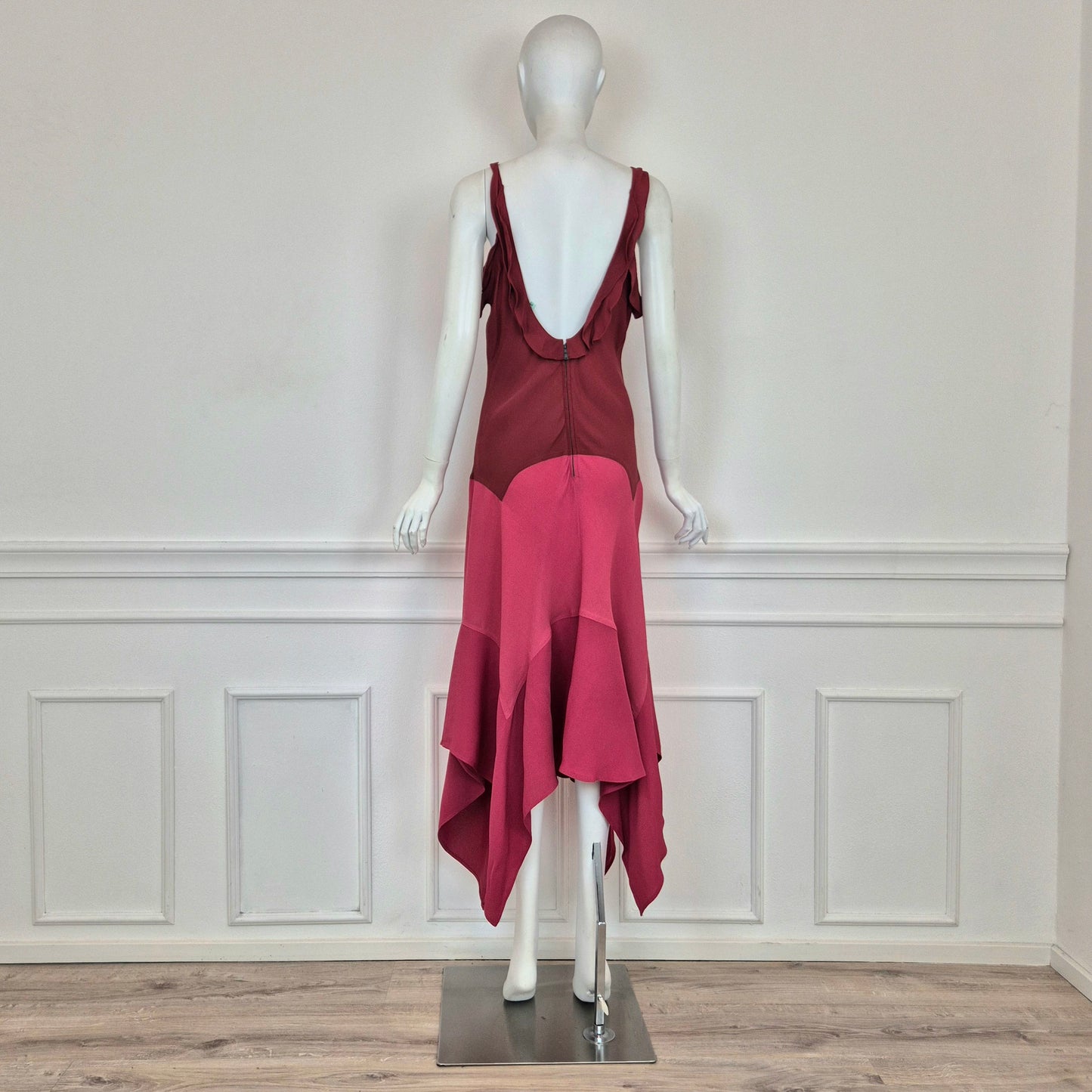 Yves Saint Laurent | Abito in viscosa tre colori 2003