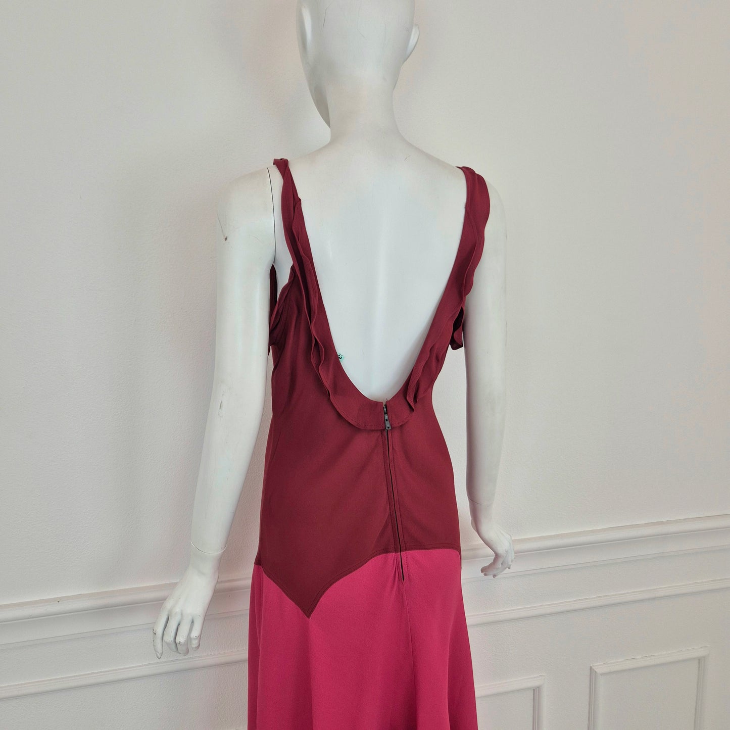 Yves Saint Laurent | Abito in viscosa tre colori 2003