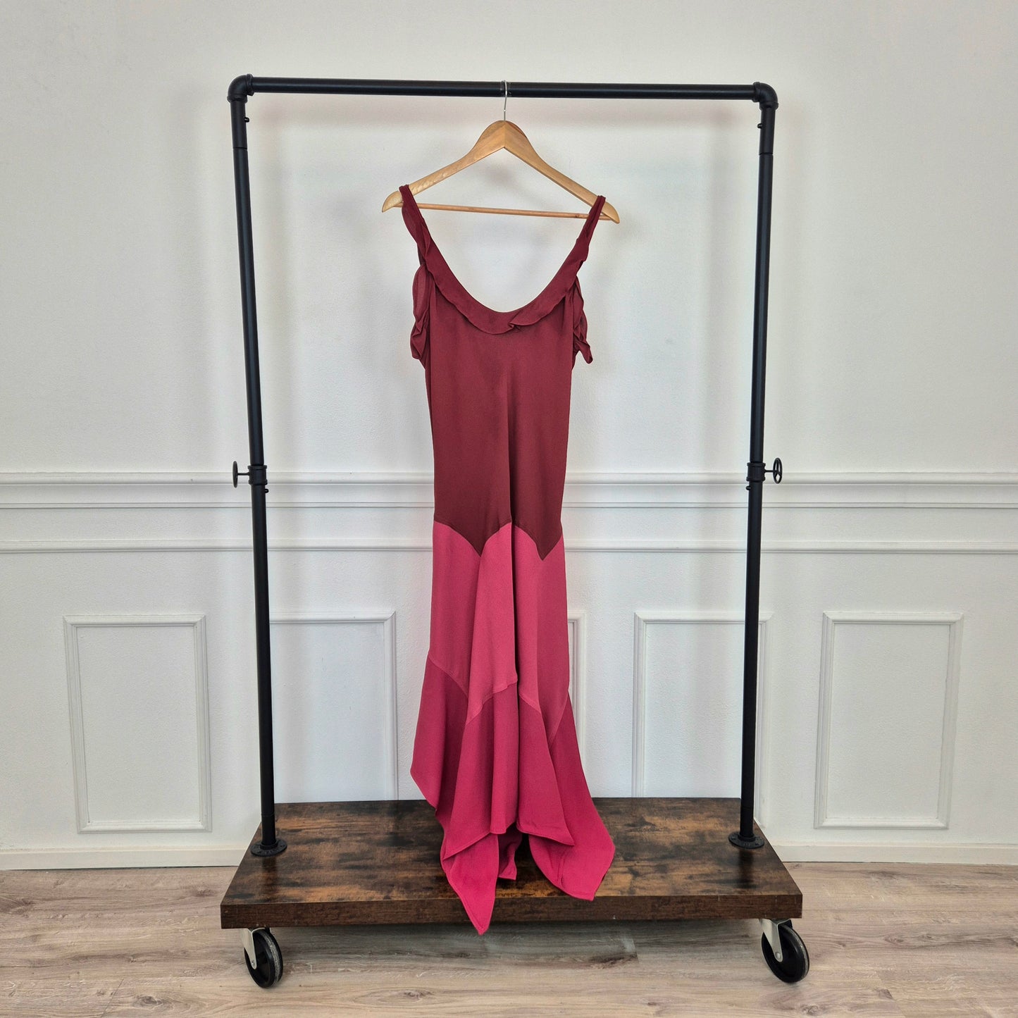 Yves Saint Laurent | Abito in viscosa tre colori 2003