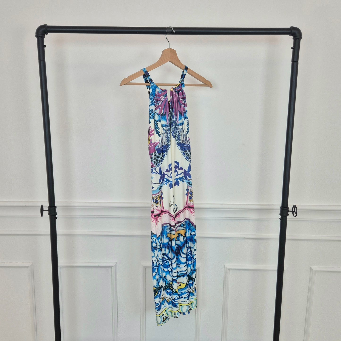 Roberto Cavalli | Abito con collare in metallo 2014