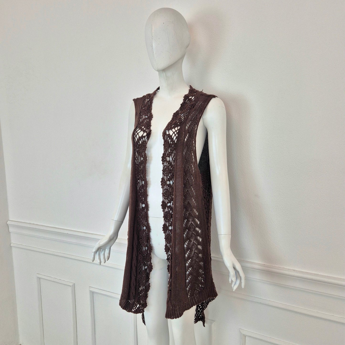 Twin set Simona Barbieri | Gilet cotone crochet