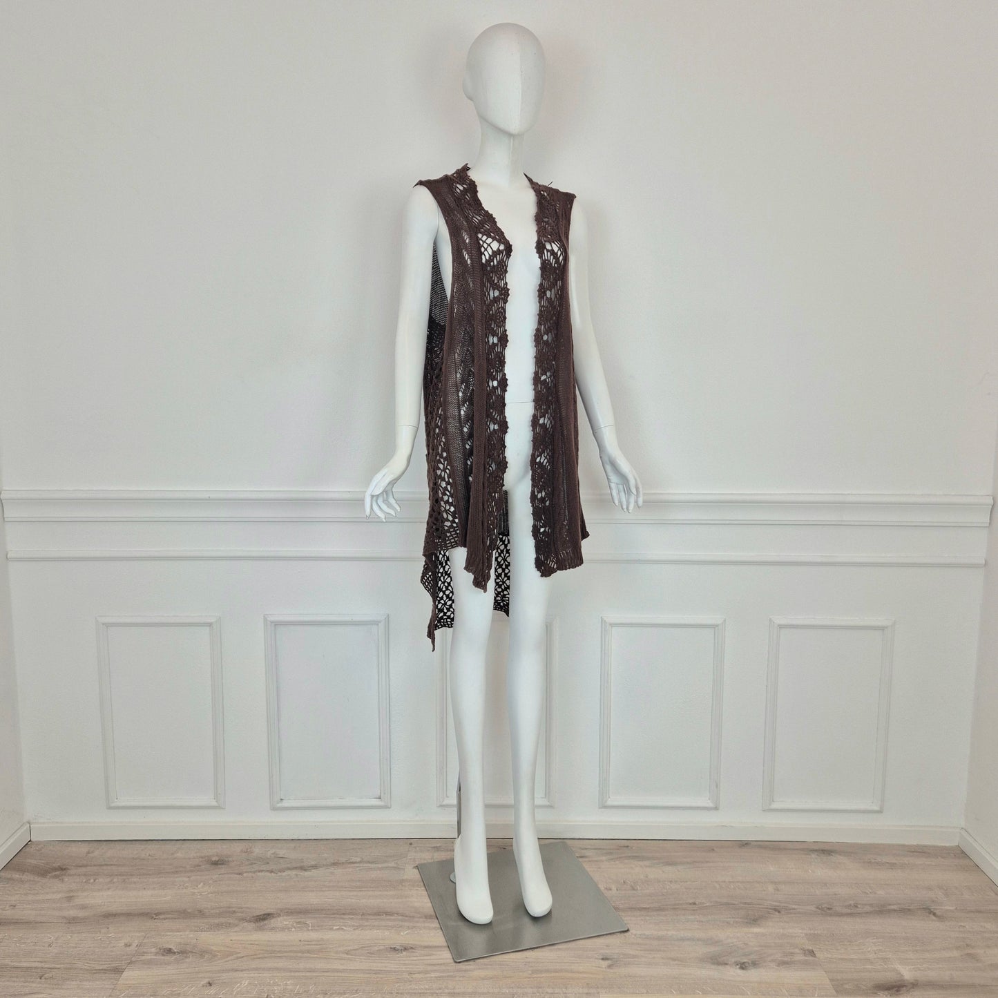 Twin set Simona Barbieri | Gilet cotone crochet
