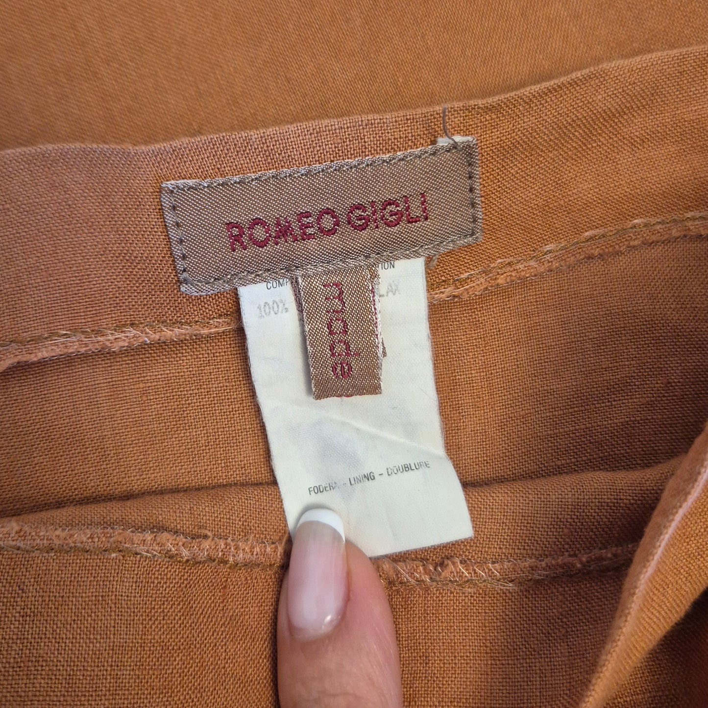 Romeo Gigli | Gonna lunga in lino 1994