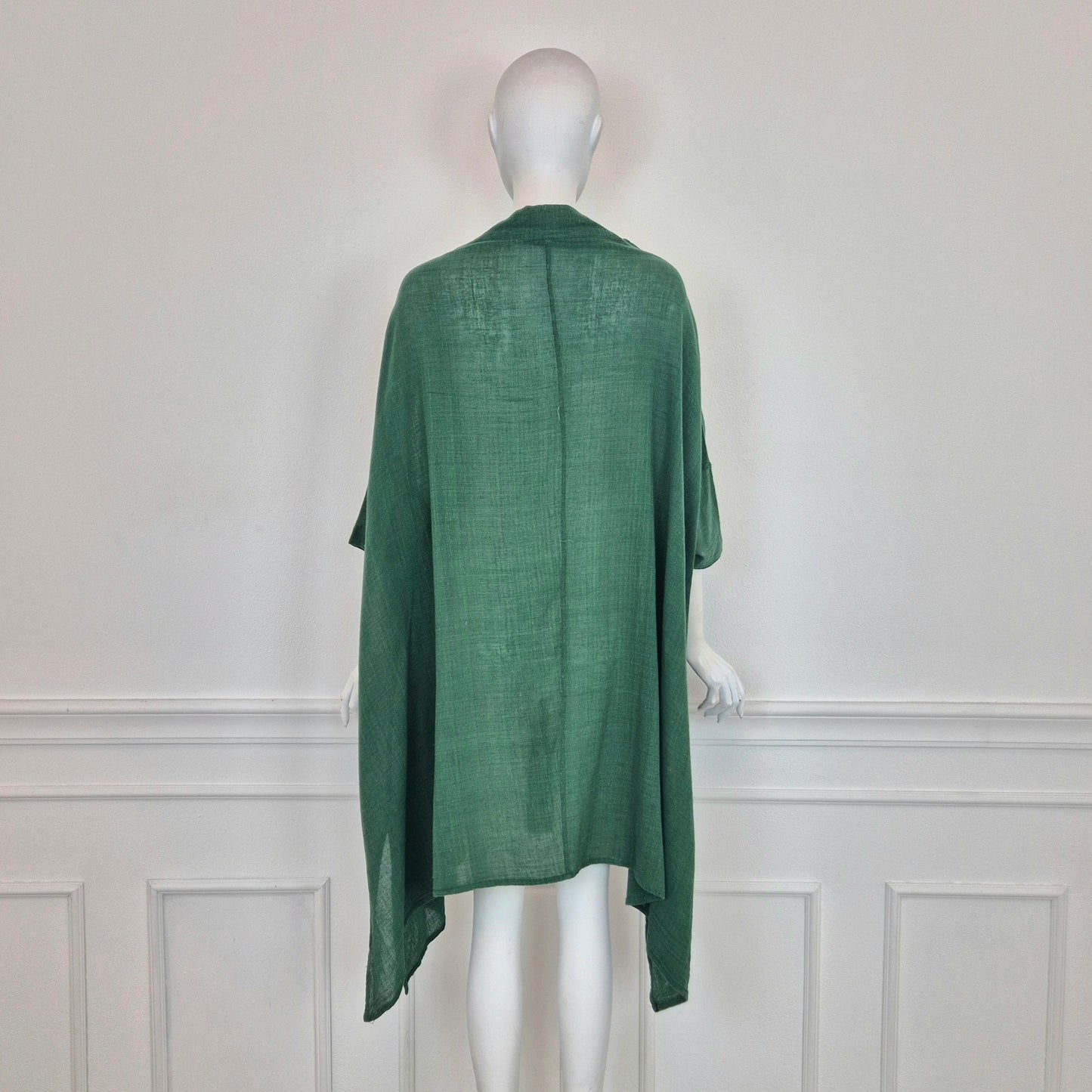 Romeo Gigli | Abito verde oversize cotone garzato