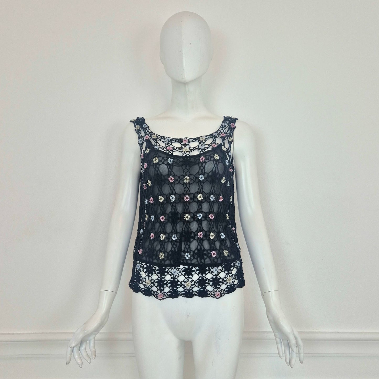 Moschino | Top crochet perline