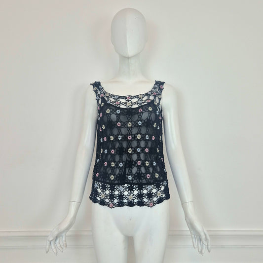 Moschino | Top crochet perline