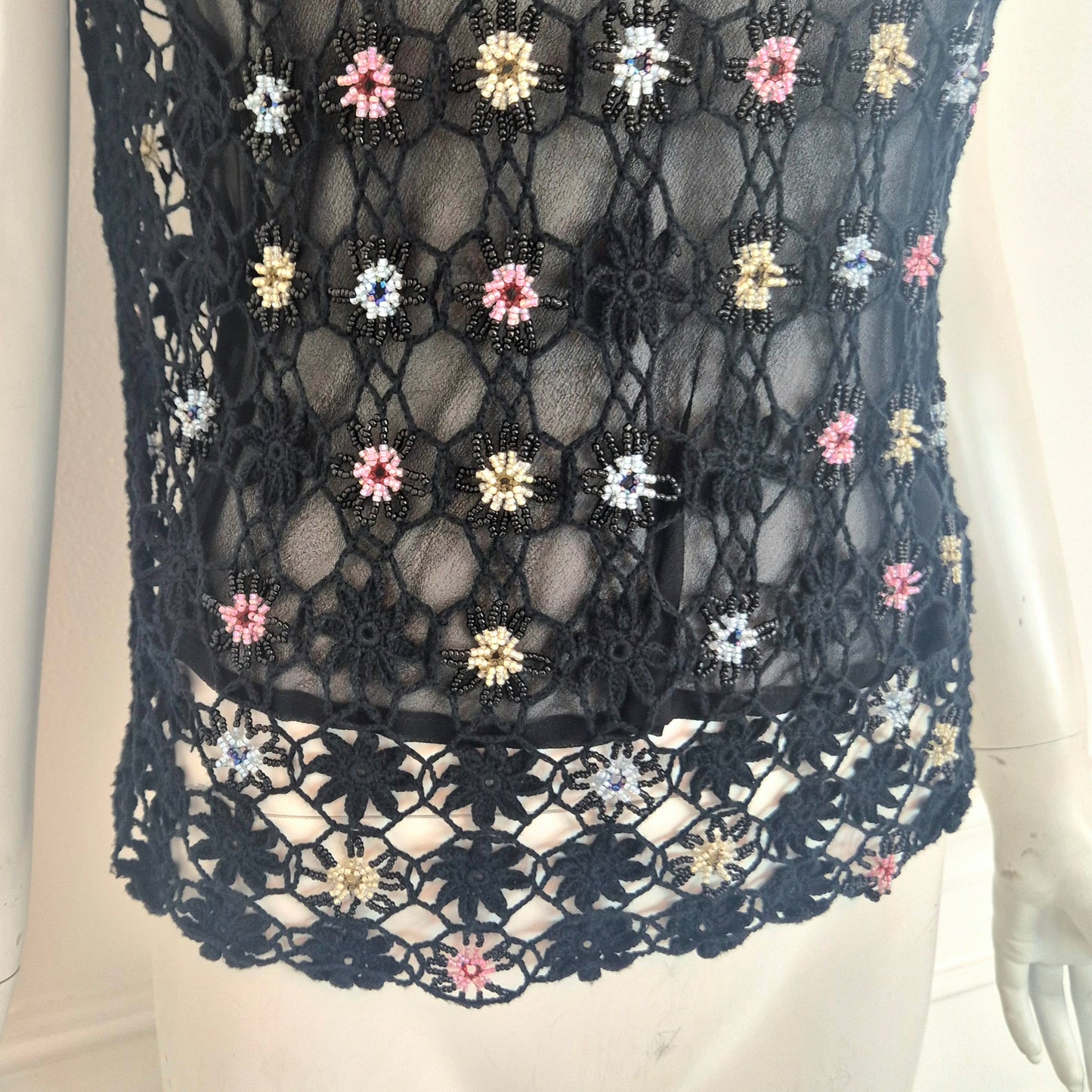 Moschino | Top crochet perline