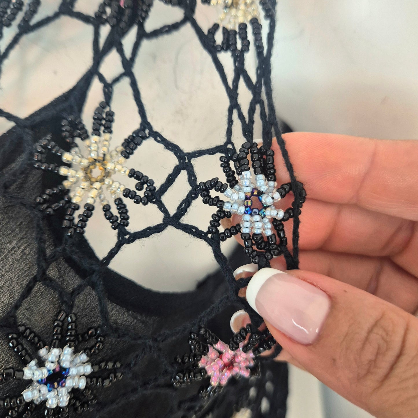 Moschino | Top crochet perline